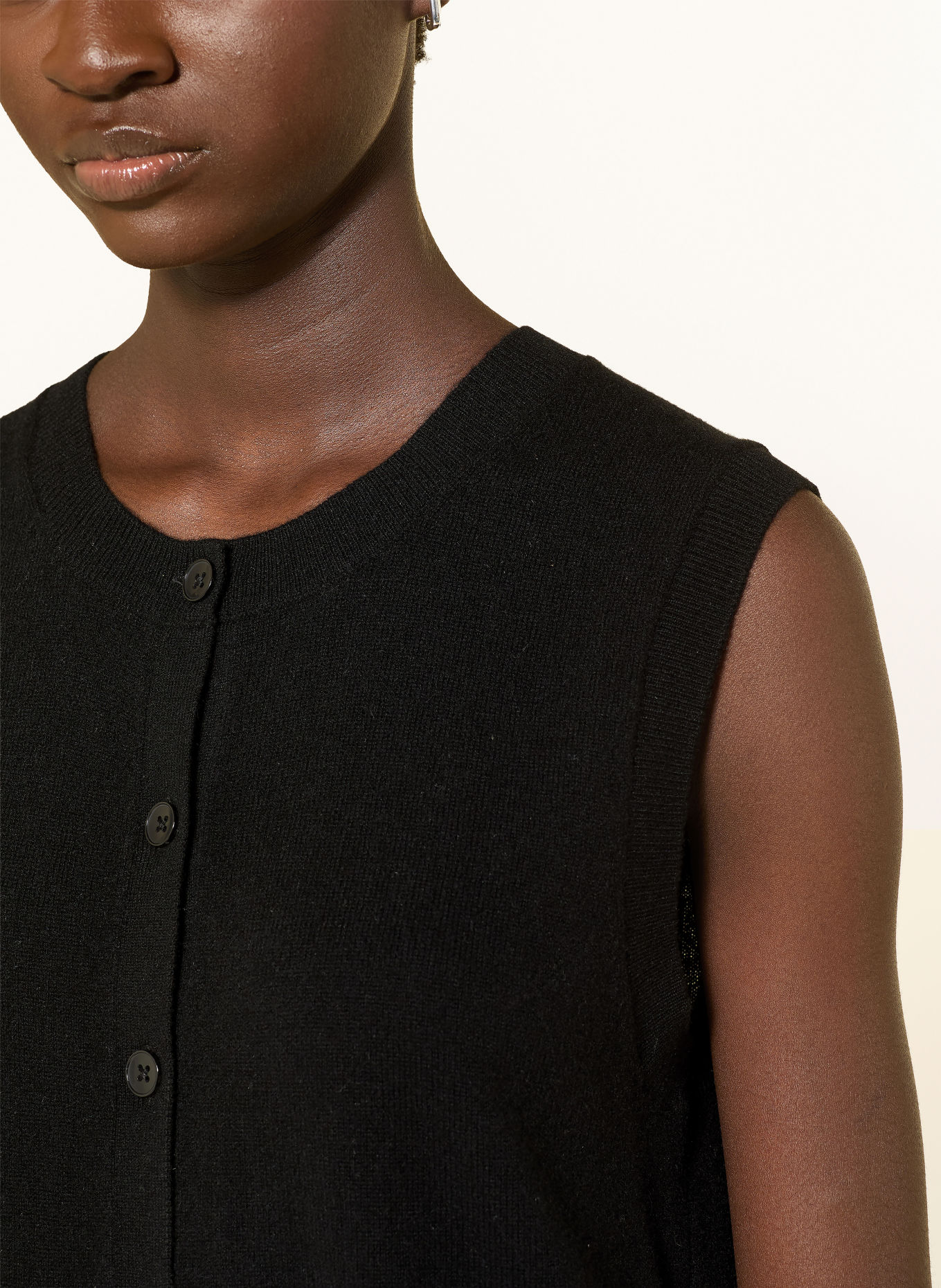 Part Two CANIAPW Cashmere Knit Vest: BLACK