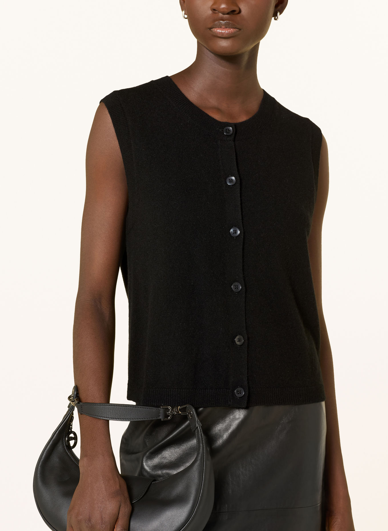 Part Two CANIAPW Cashmere Knit Vest: BLACK