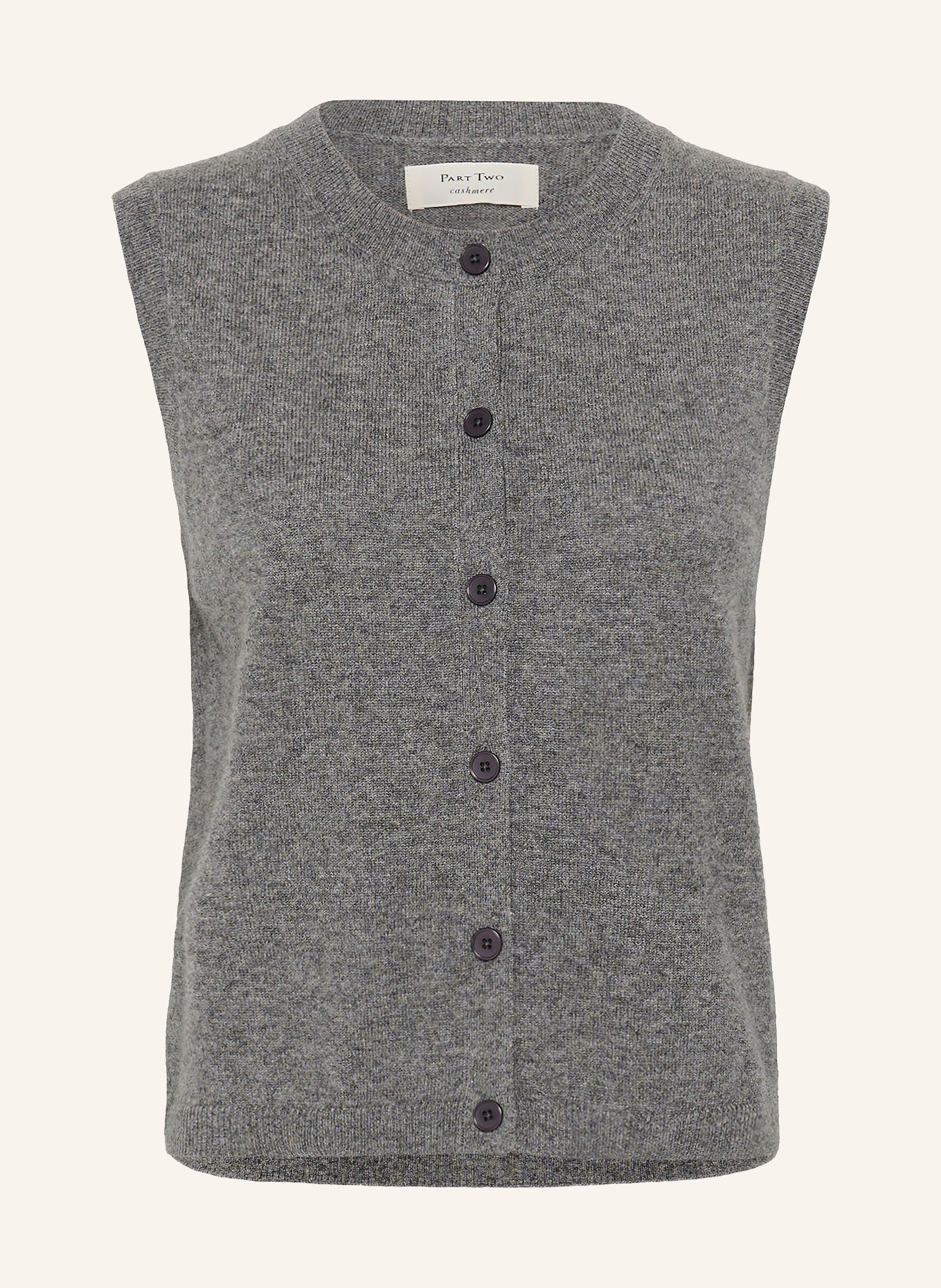 Part Two Strickweste CANIAPW aus Cashmere: DUNKELGRAU