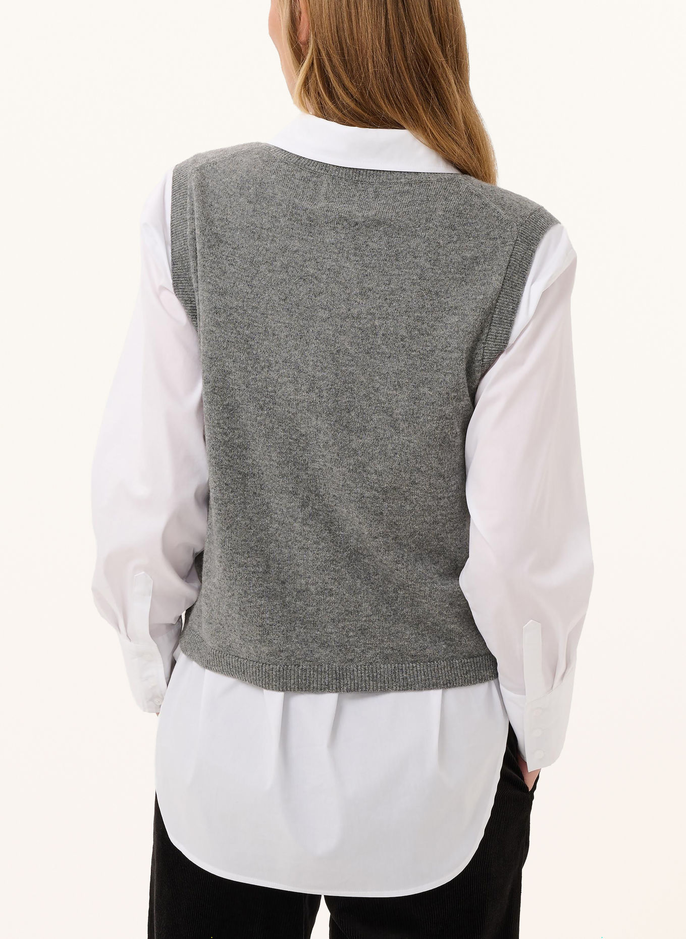 Part Two Strickweste CANIAPW aus Cashmere: DUNKELGRAU