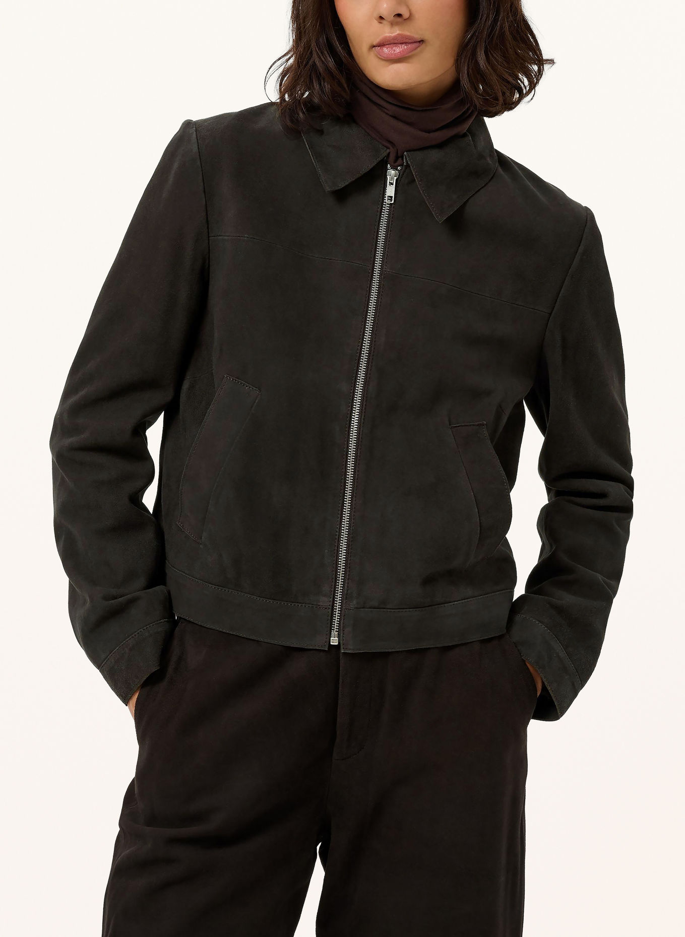 Part Two Lederjacke CARYNNPW: DUNKELBRAUN