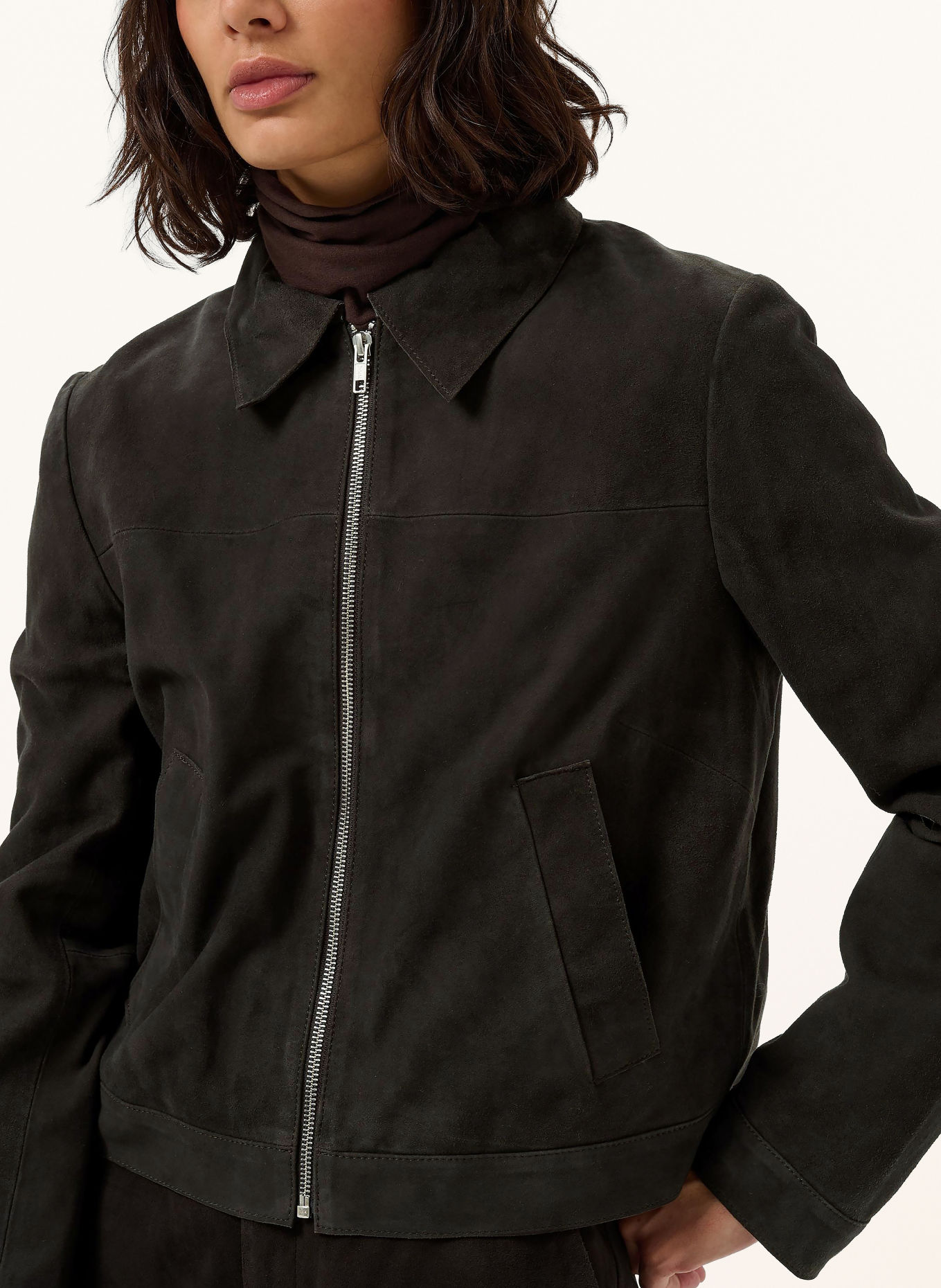 Part Two Lederjacke CARYNNPW: DUNKELBRAUN