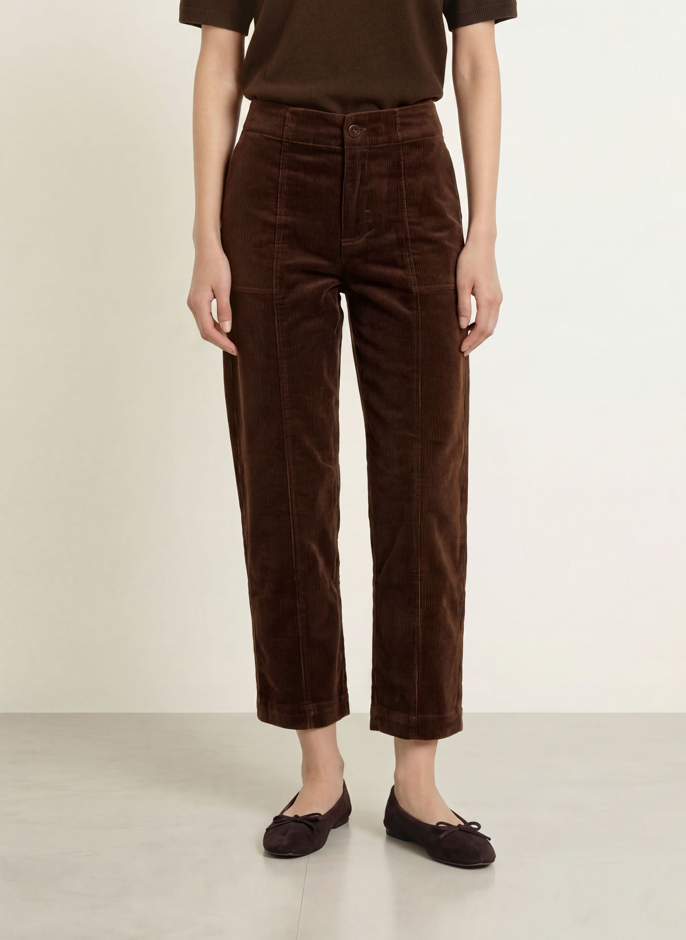 Part Two Corduroy pants NETTAPW: DARK BROWN