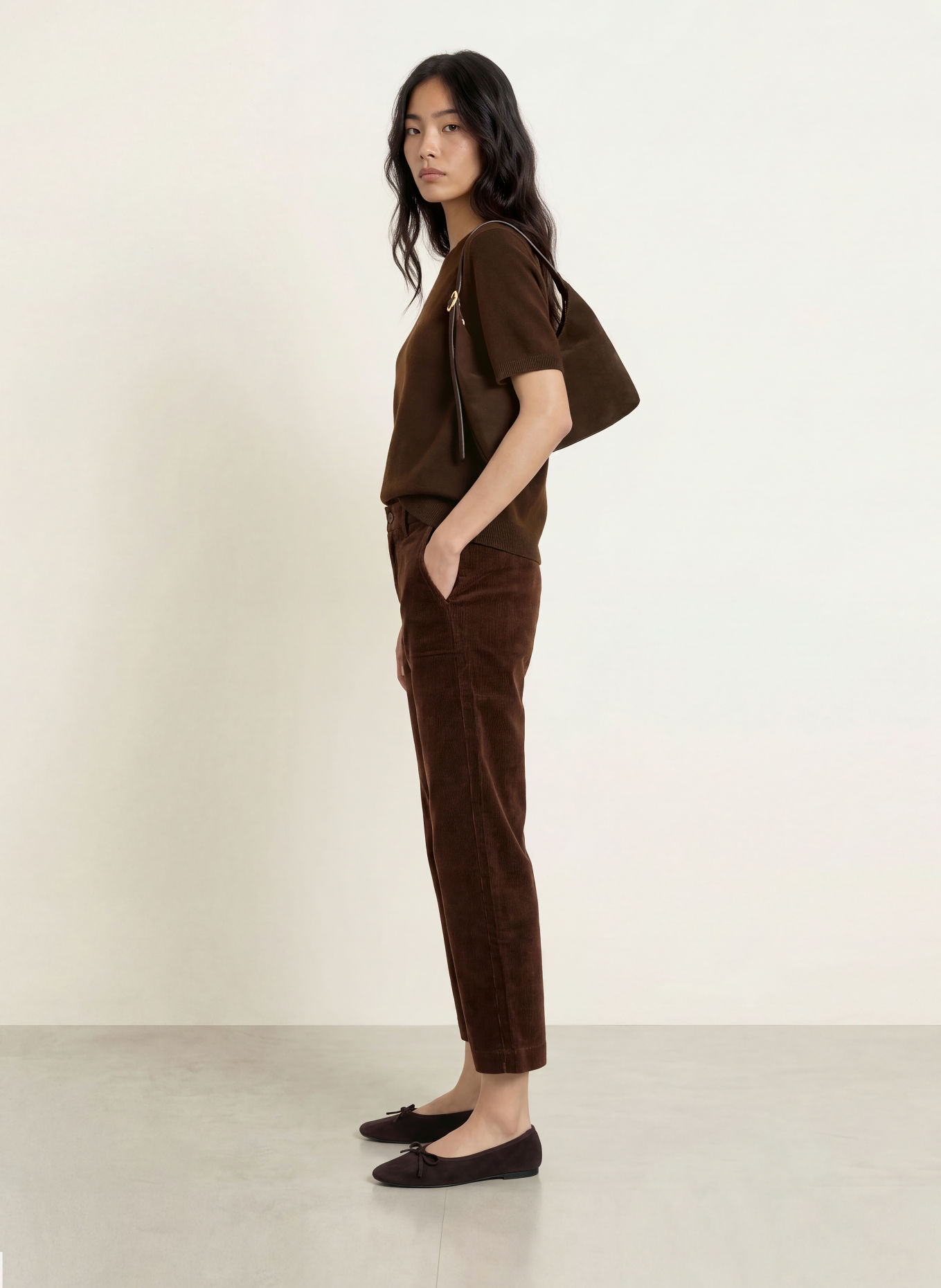 Part Two Corduroy pants NETTAPW: DARK BROWN