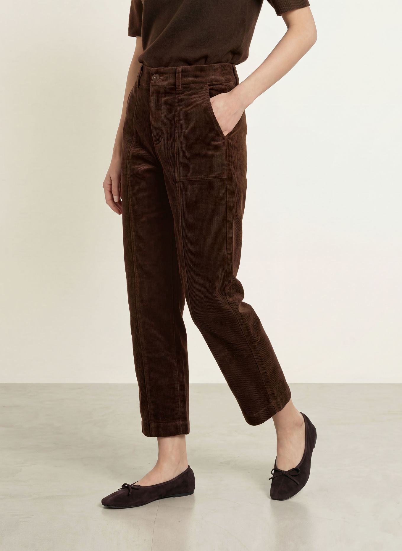 Part Two Corduroy pants NETTAPW: DARK BROWN