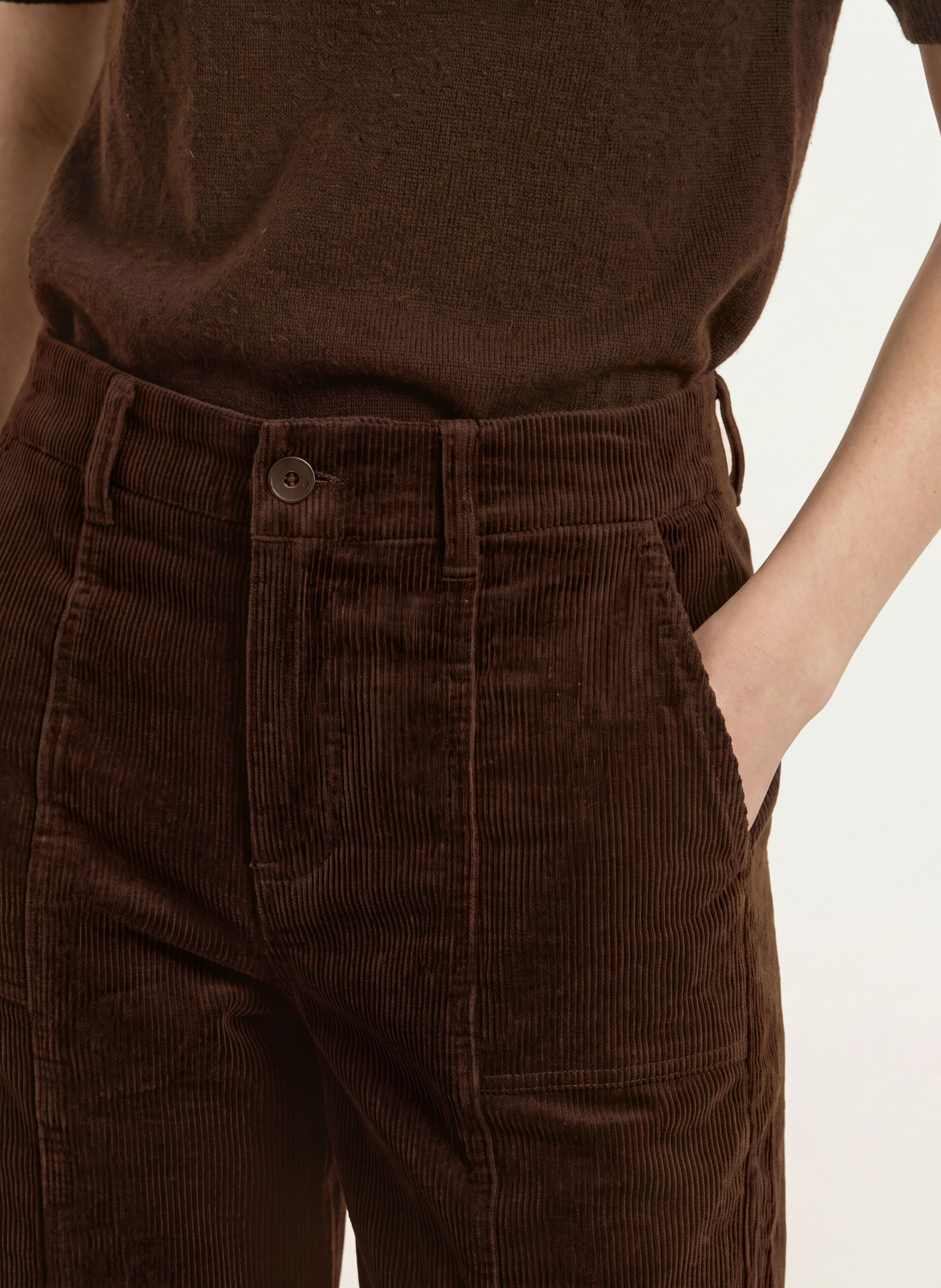 Part Two Corduroy pants NETTAPW: DARK BROWN