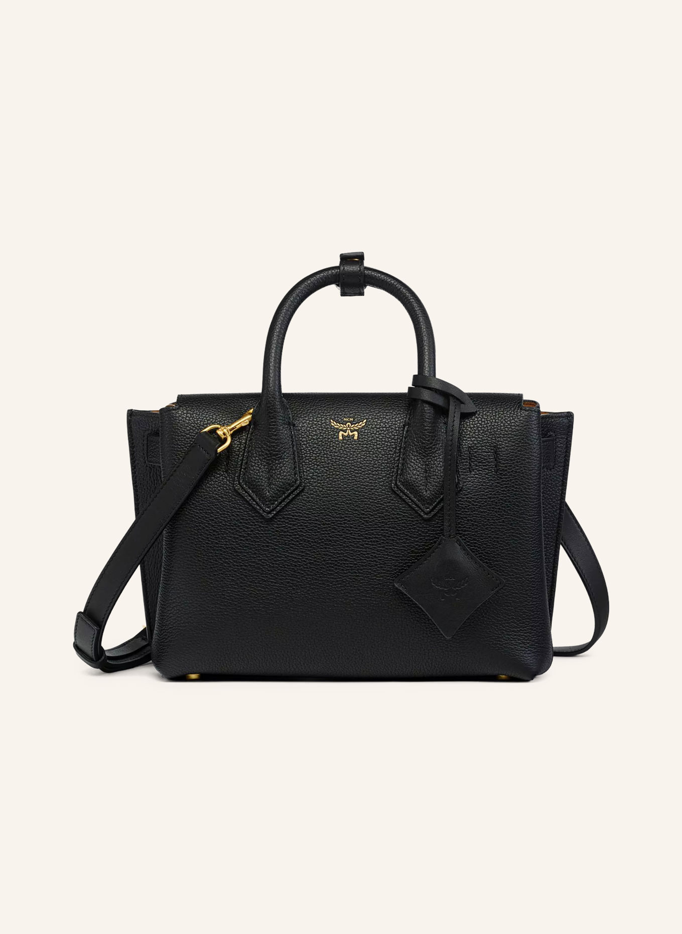 MCM MILLA SMALL Handbag: BLACK / GOLD