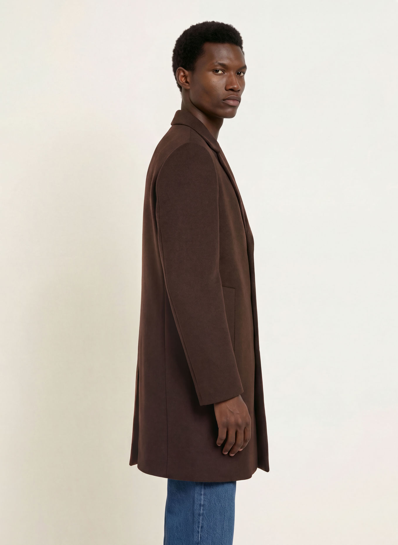 TOMMY HILFIGER Wollmantel: DUNKELBRAUN