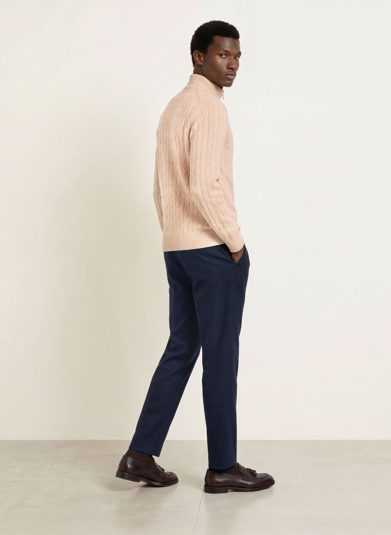 TOMMY HILFIGER Sweter typu troyer: KREMOWY