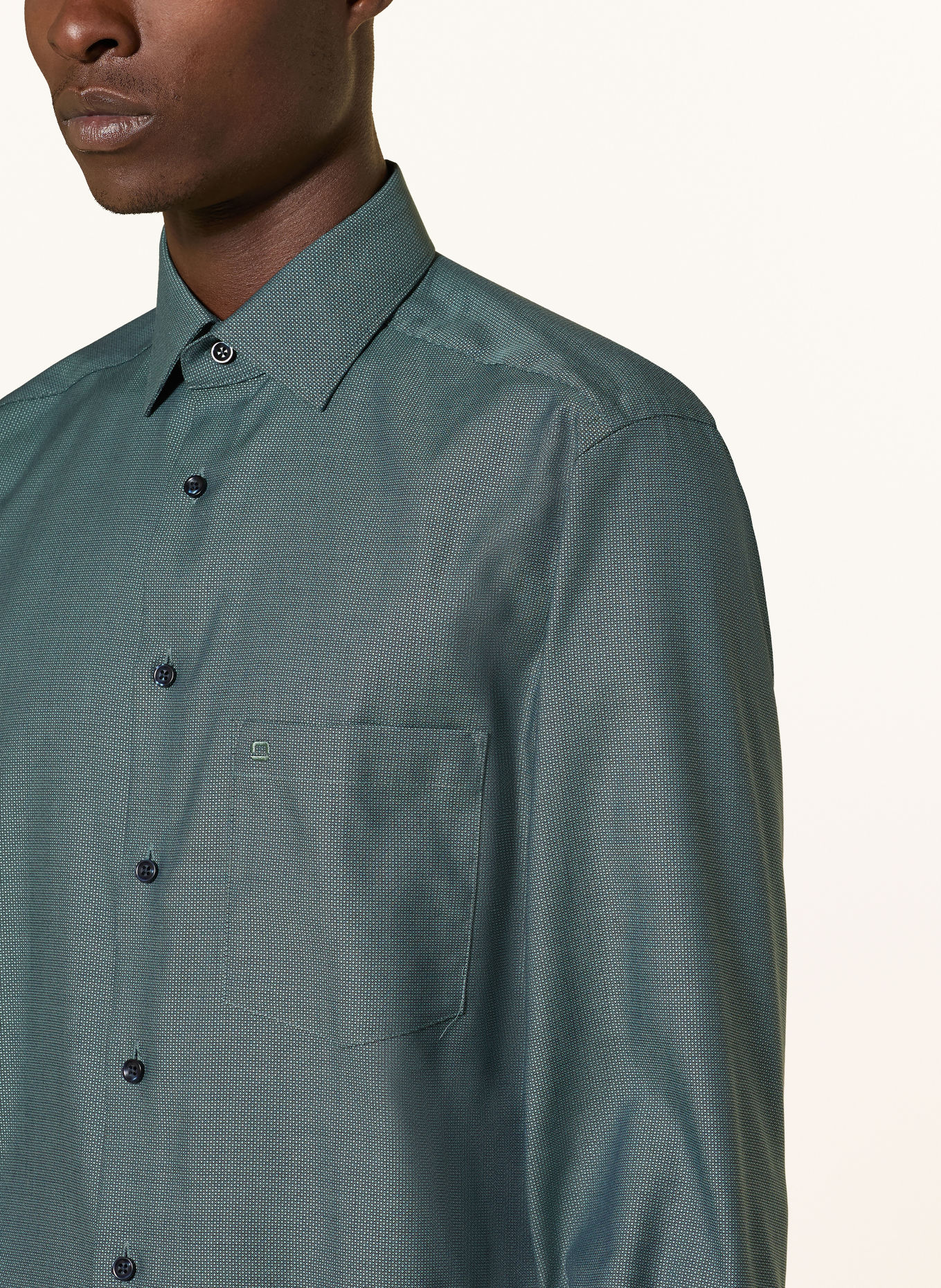 OLYMP Chemise Luxor coupe confortable: BLEU PÉTROLE