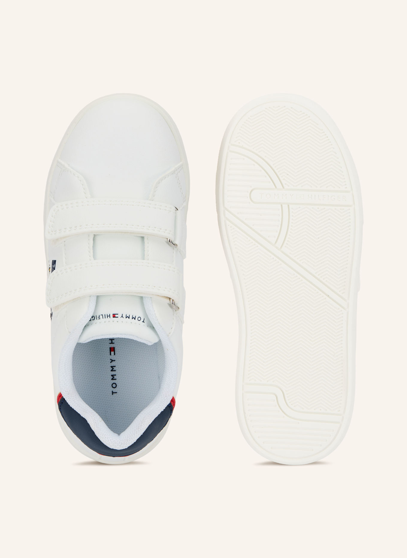 TOMMY HILFIGER JOE Sneakers: WHITE / RED / DARK BLUE