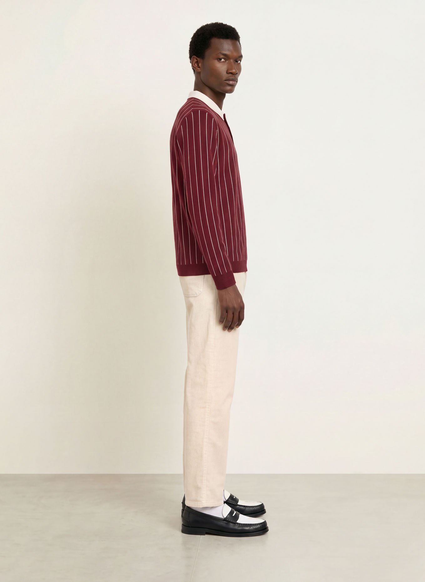 LES DEUX Cordhose Loose Fit: ECRU