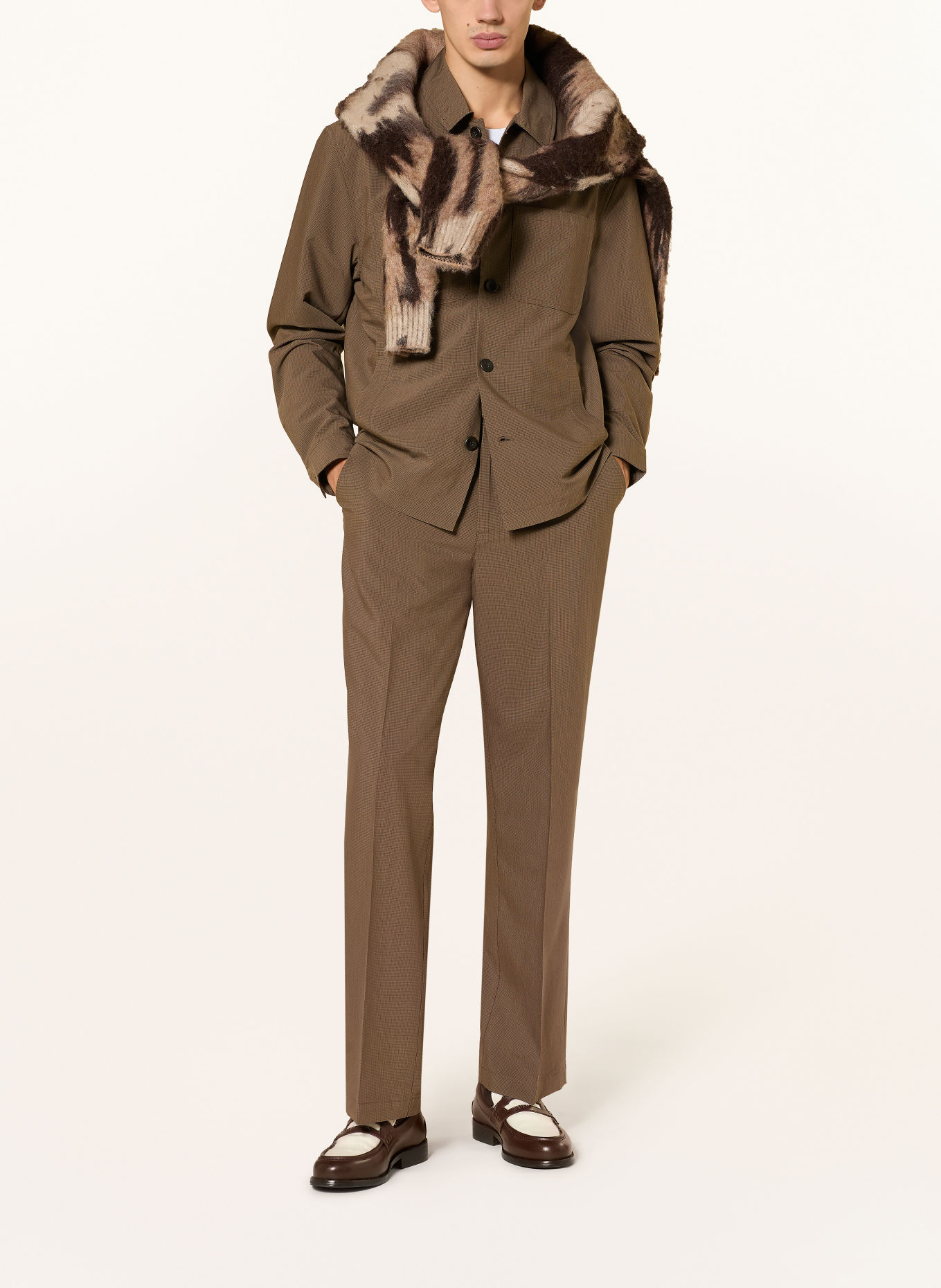 LES DEUX Overshirt: DARK BROWN / LIGHT BROWN / BROWN