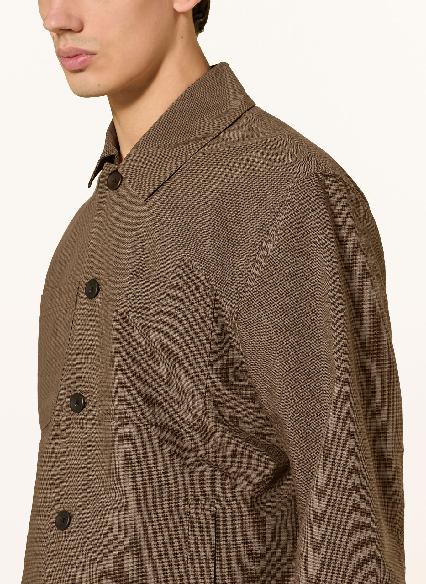 LES DEUX Overshirt: DARK BROWN / LIGHT BROWN / BROWN