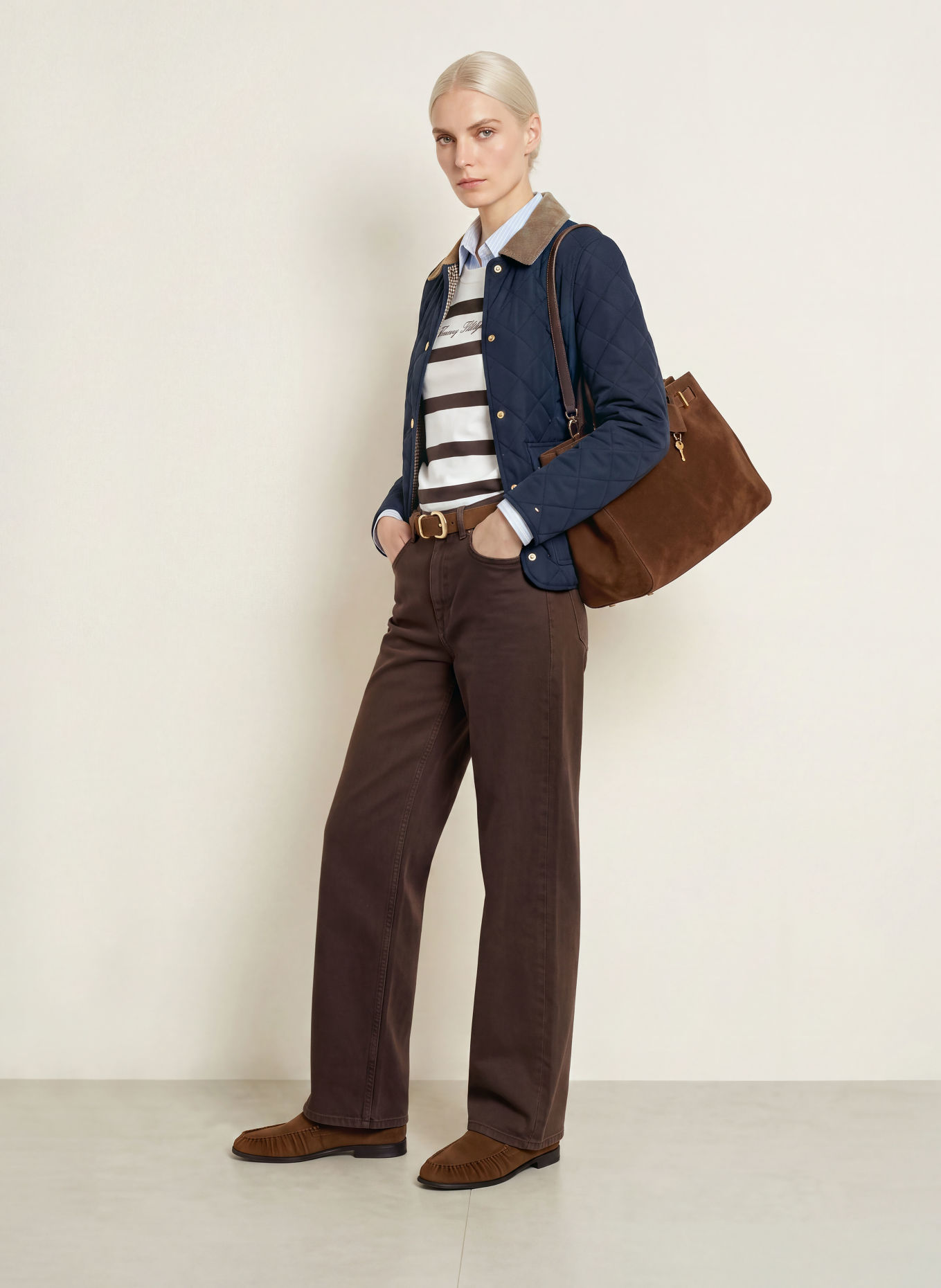 TOMMY HILFIGER Hose NOLA: DUNKELBRAUN