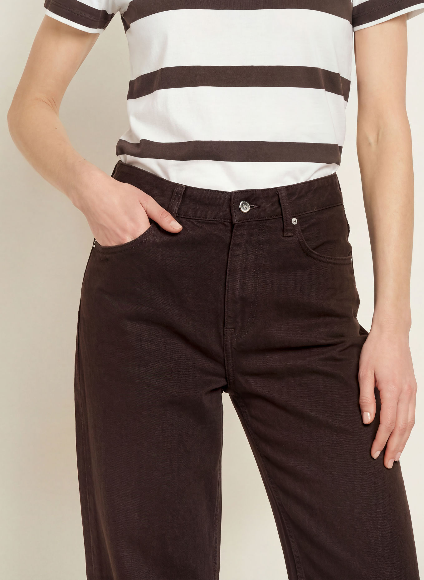 TOMMY HILFIGER Hose NOLA: DUNKELBRAUN