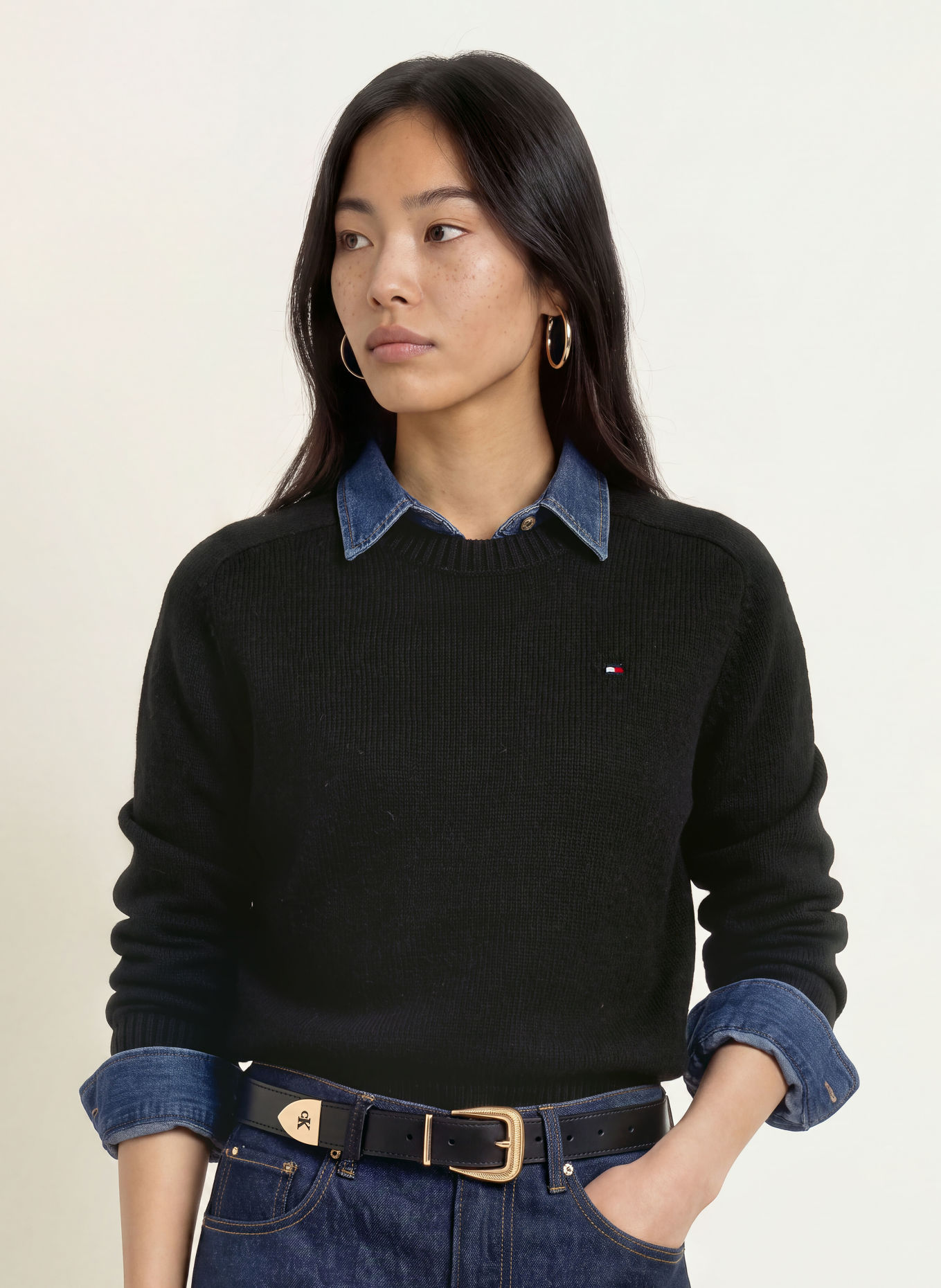 TOMMY HILFIGER Trui: ZWART