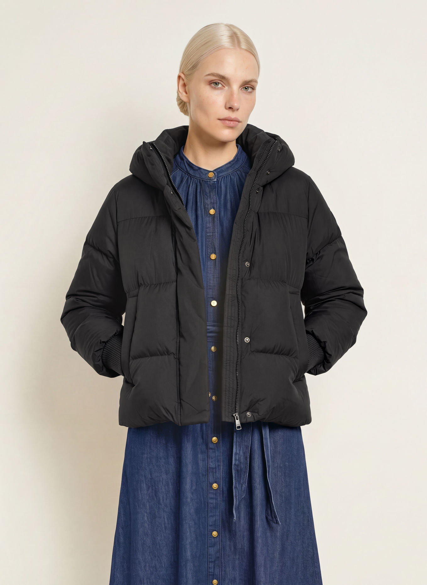 TOMMY HILFIGER Daunenjacke: SCHWARZ