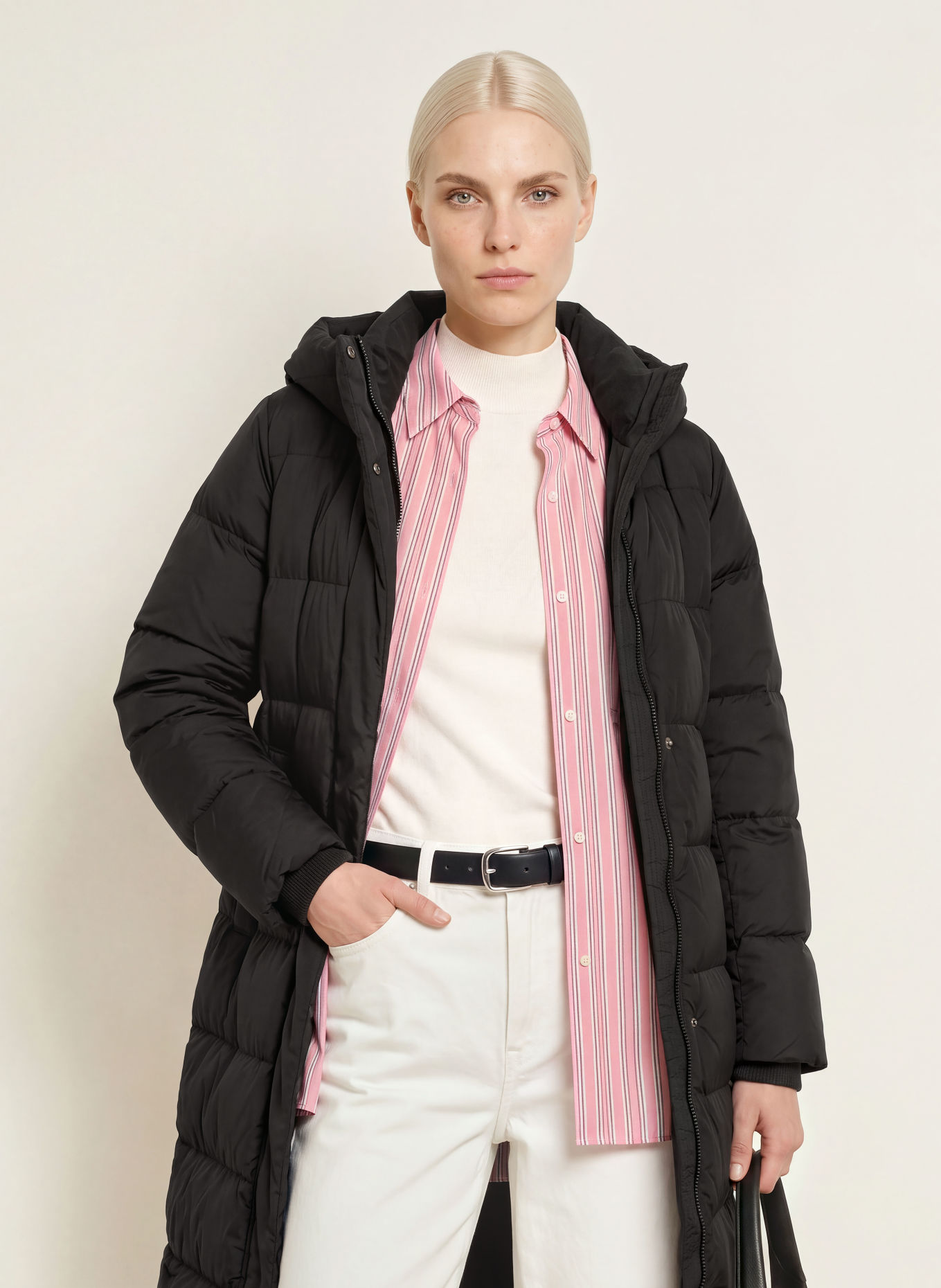 TOMMY HILFIGER Daunenmantel: SCHWARZ