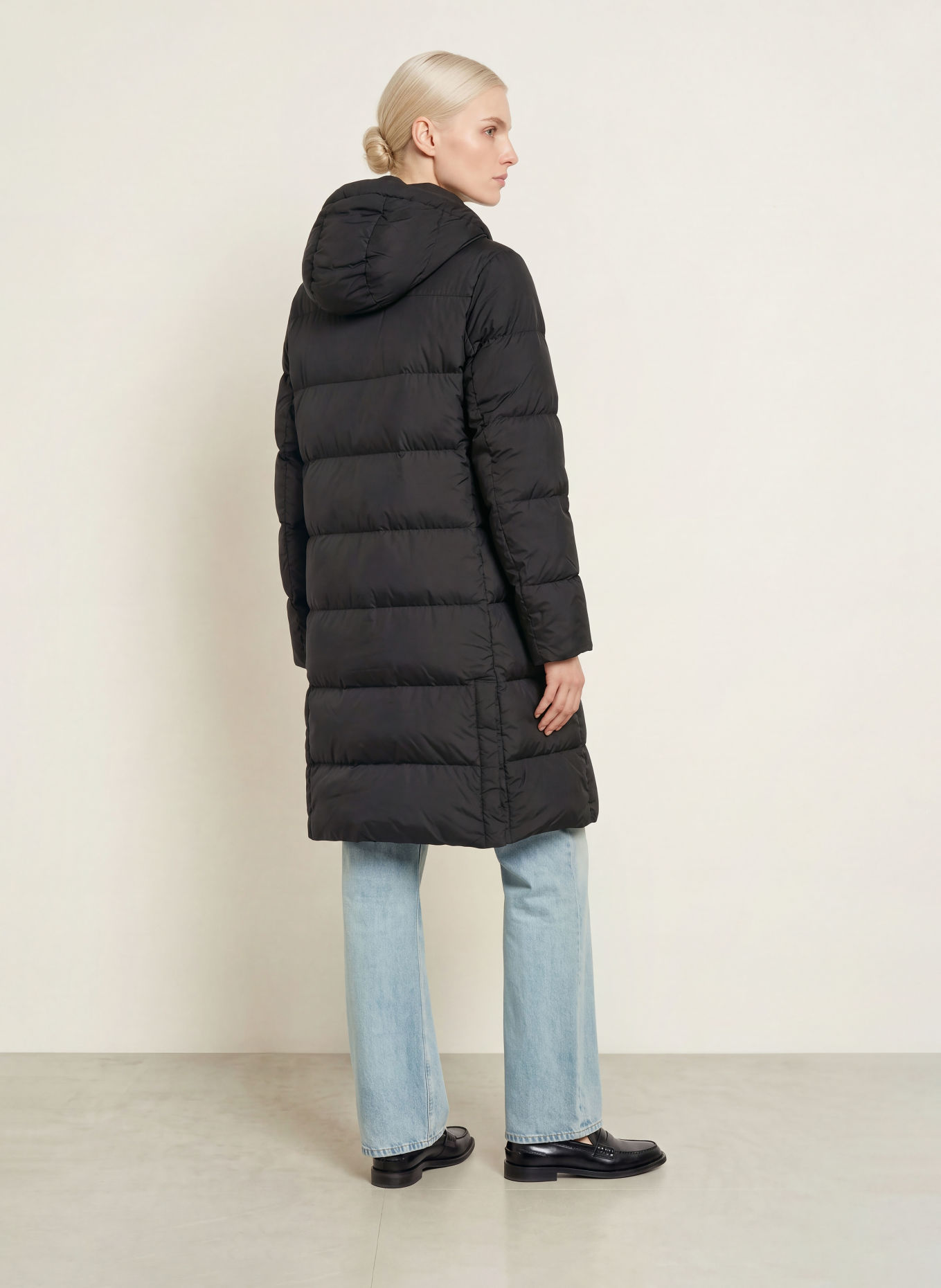 TOMMY HILFIGER Daunenmantel: SCHWARZ
