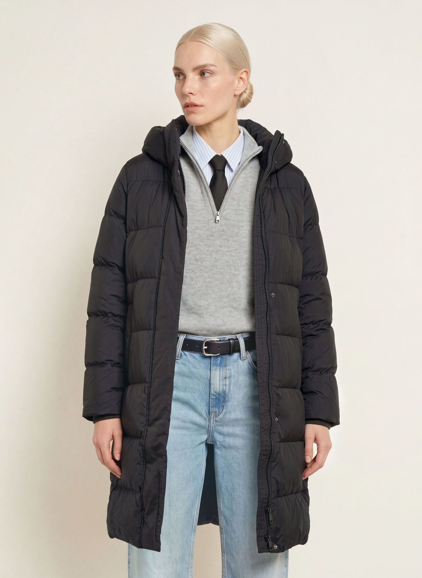 TOMMY HILFIGER Daunenmantel: SCHWARZ