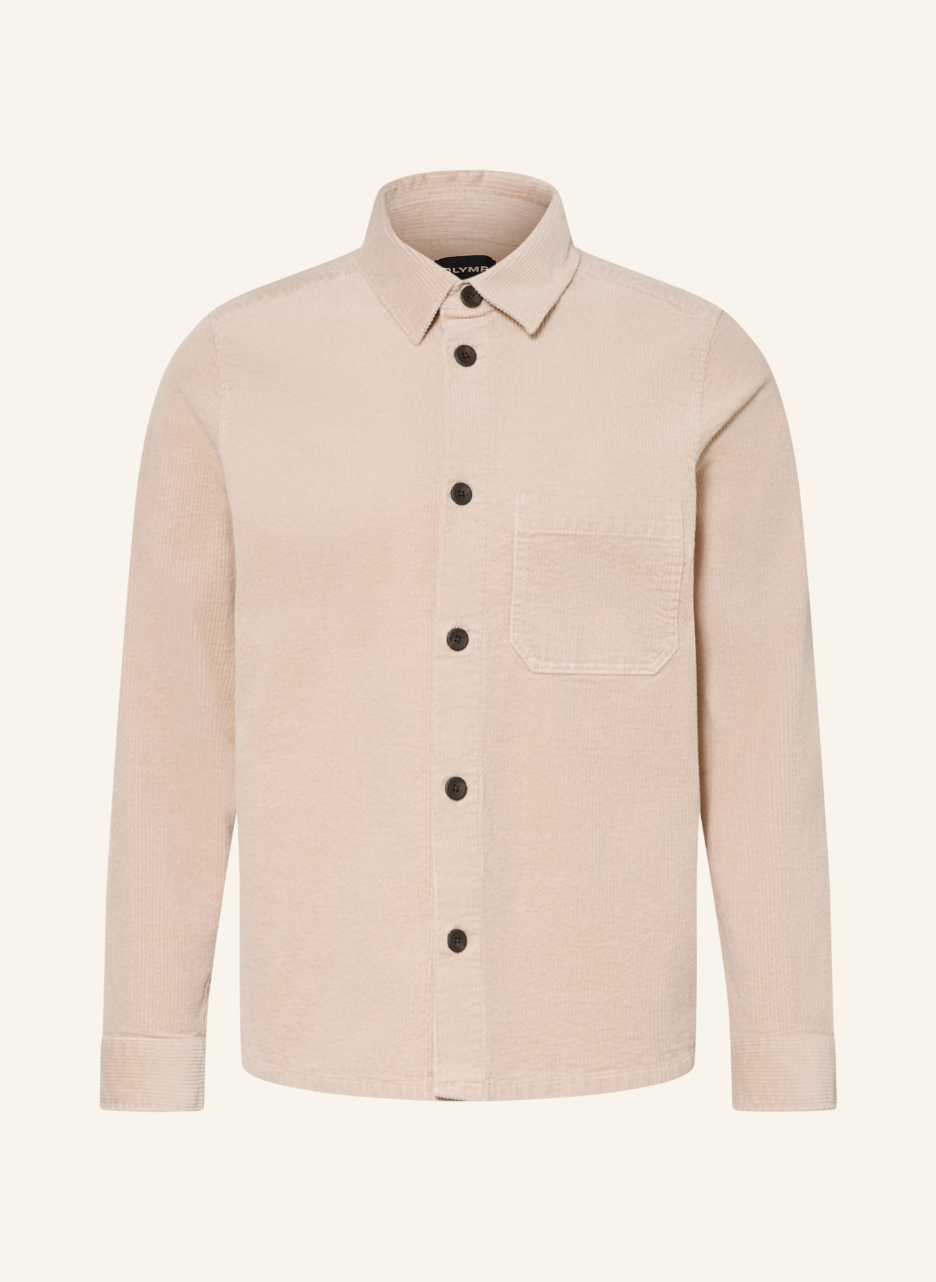 OLYMP Overshirt i fløjl: BEIGE