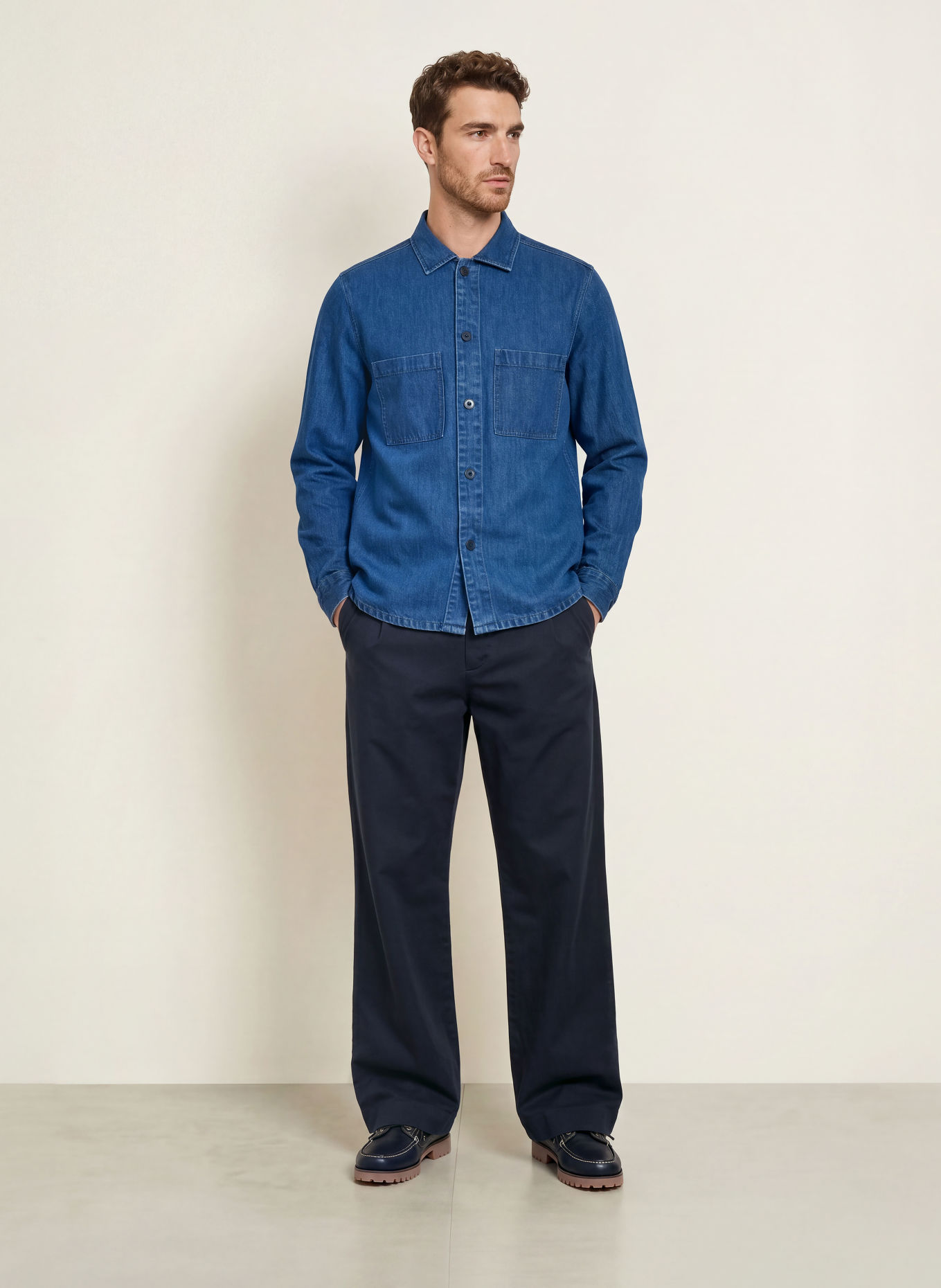 OLYMP Jeans-Overshirt: BLAU