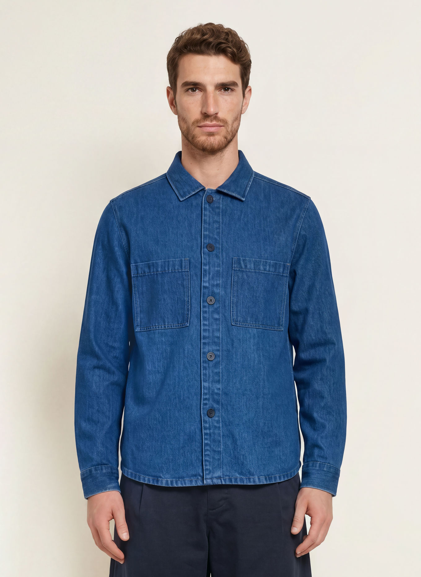 OLYMP Jeans-Overshirt: BLAU