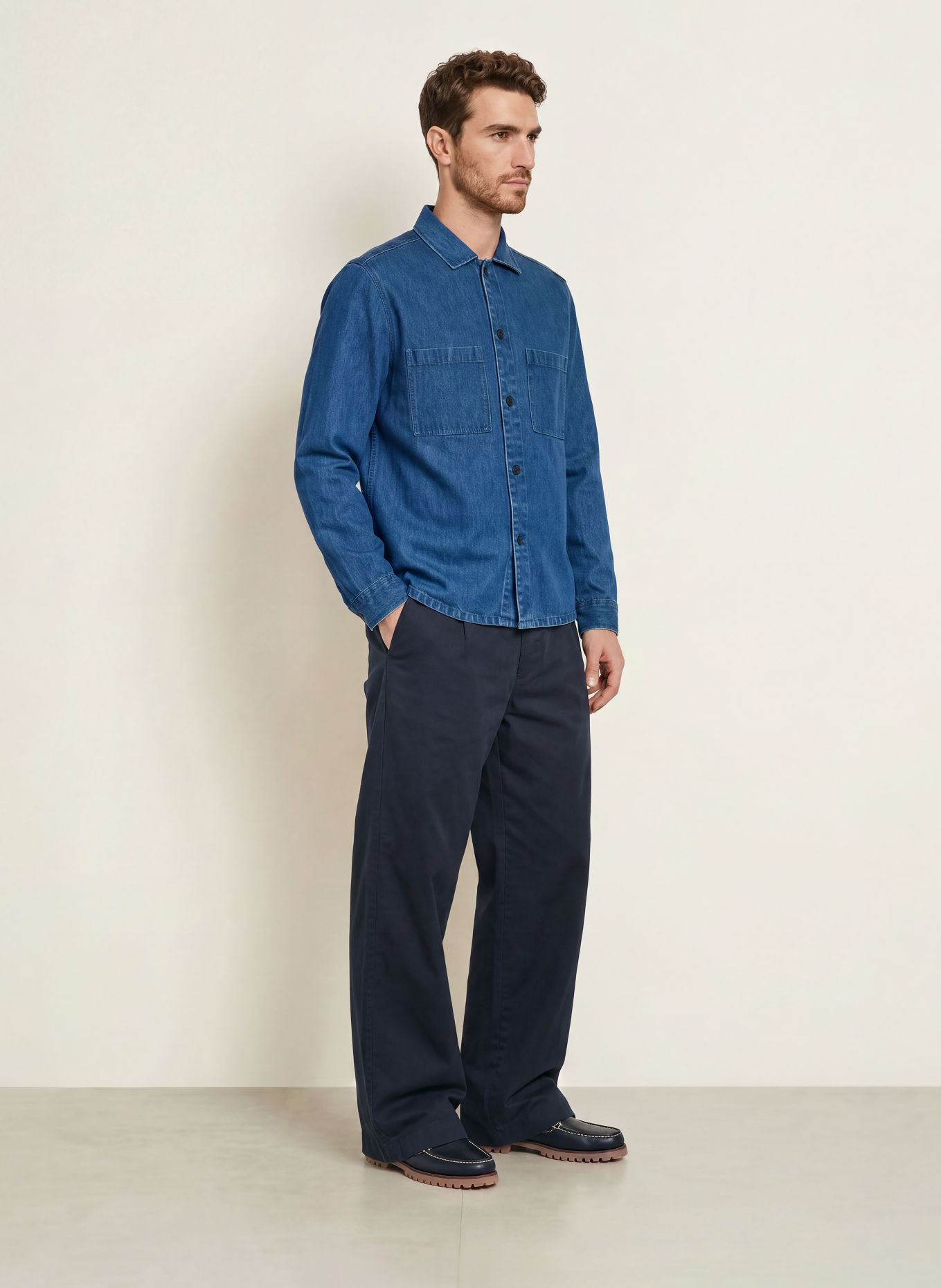 OLYMP Jeans-Overshirt: BLAU