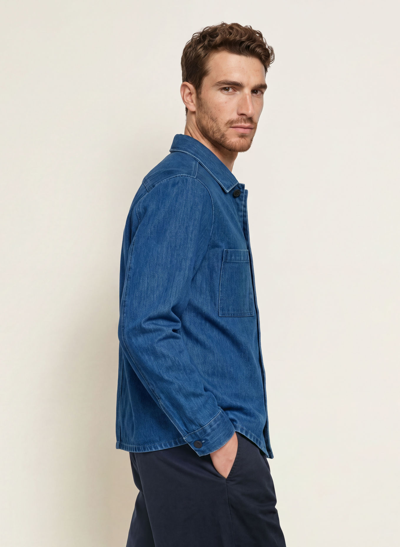 OLYMP Jeans-Overshirt: BLAU