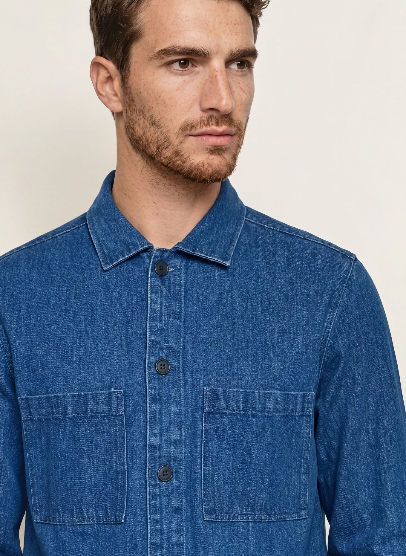 OLYMP Jeans-Overshirt: BLAU