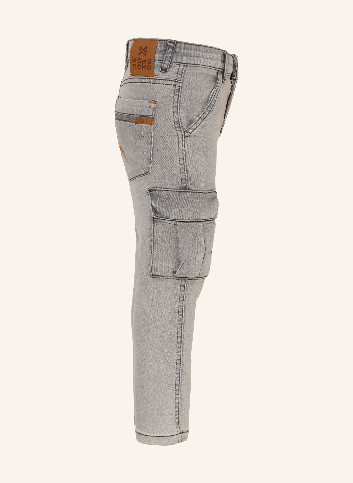 Koko Noko Jeansy cargo o luźnym kroju: 5319 Denim mid. gray