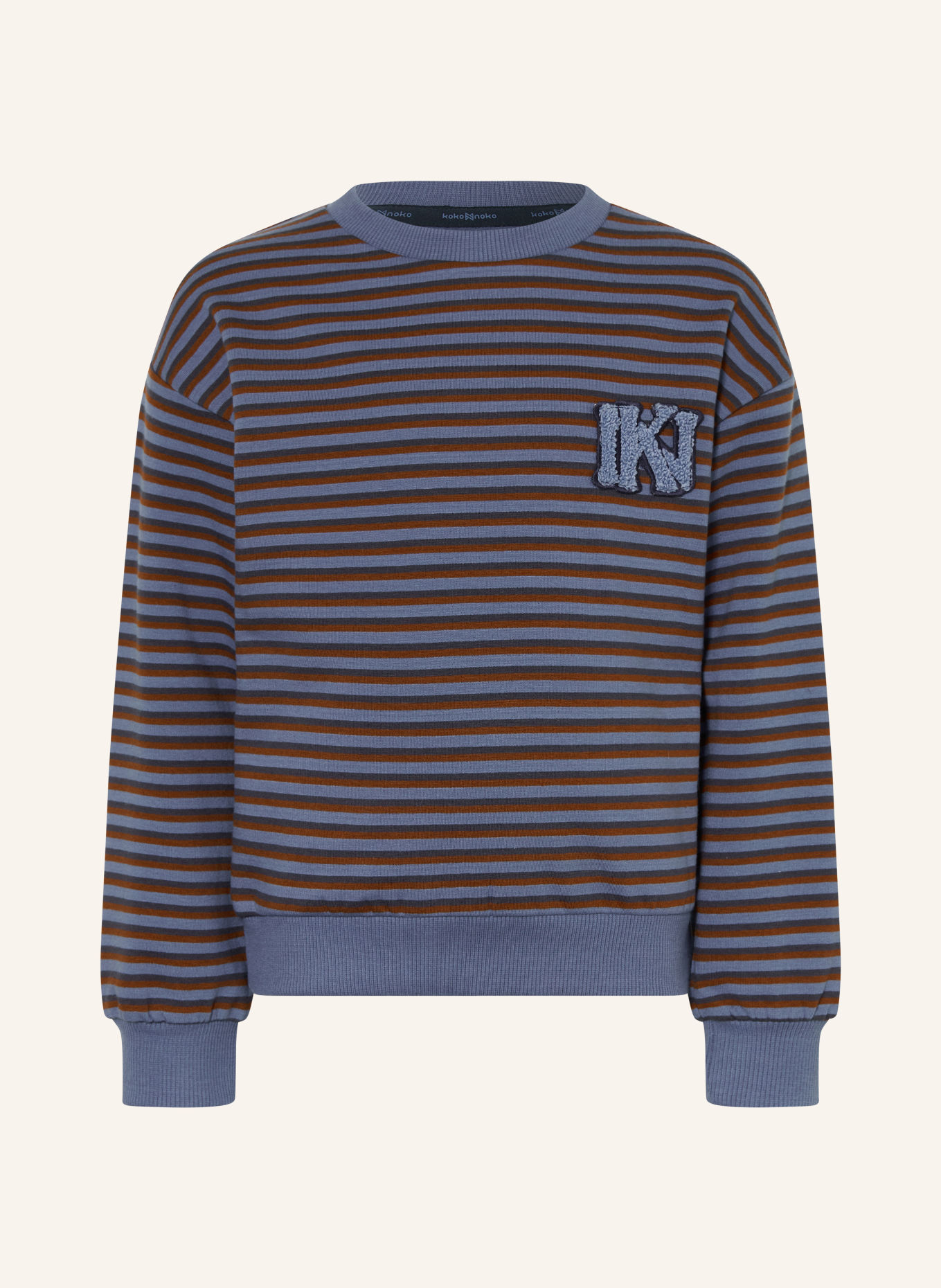 Koko Noko Sweatshirt: BLAU / COGNAC / DUNKELBLAU