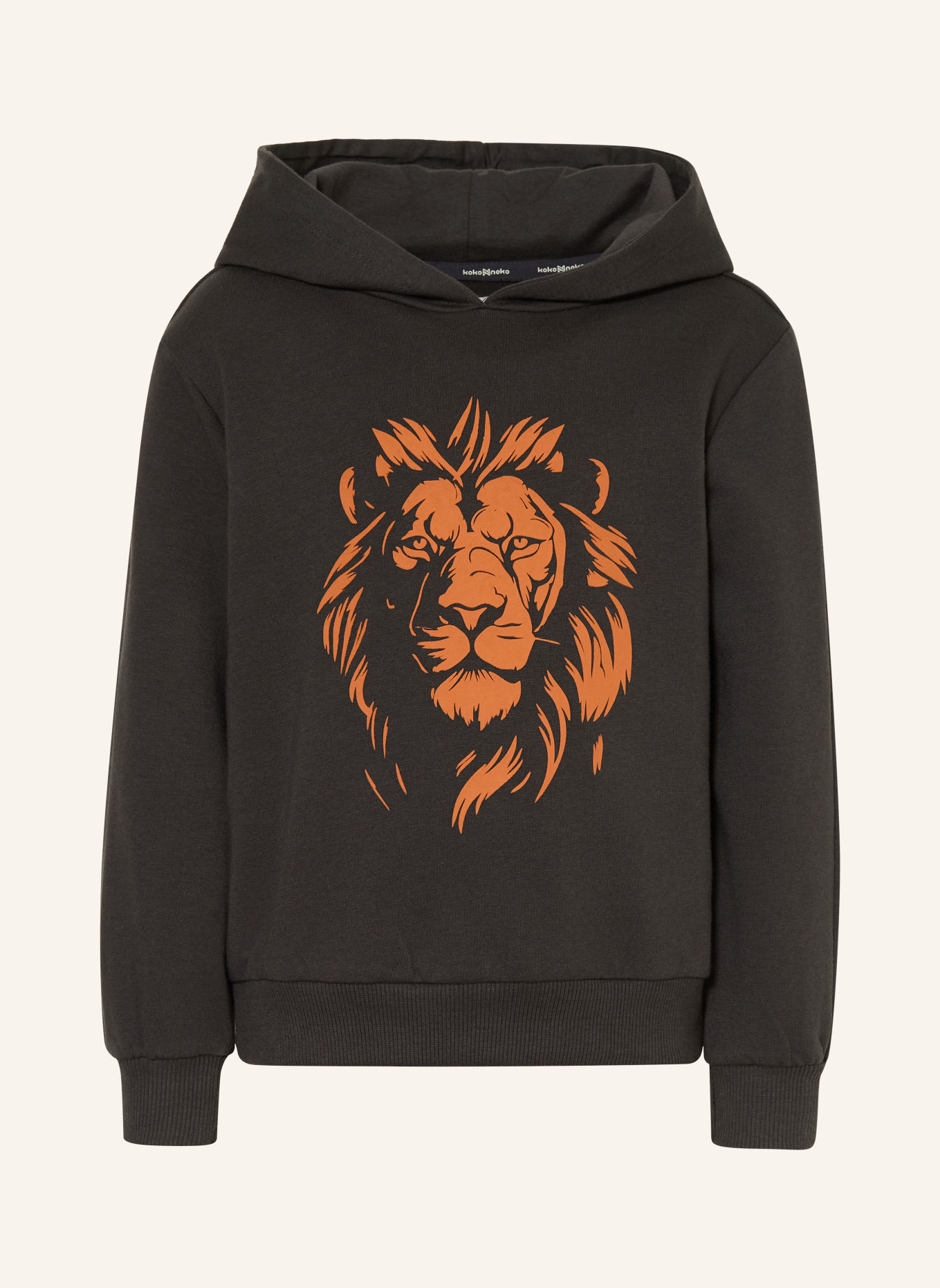 Koko Noko Hoodie: DUNKELBRAUN / HELLORANGE
