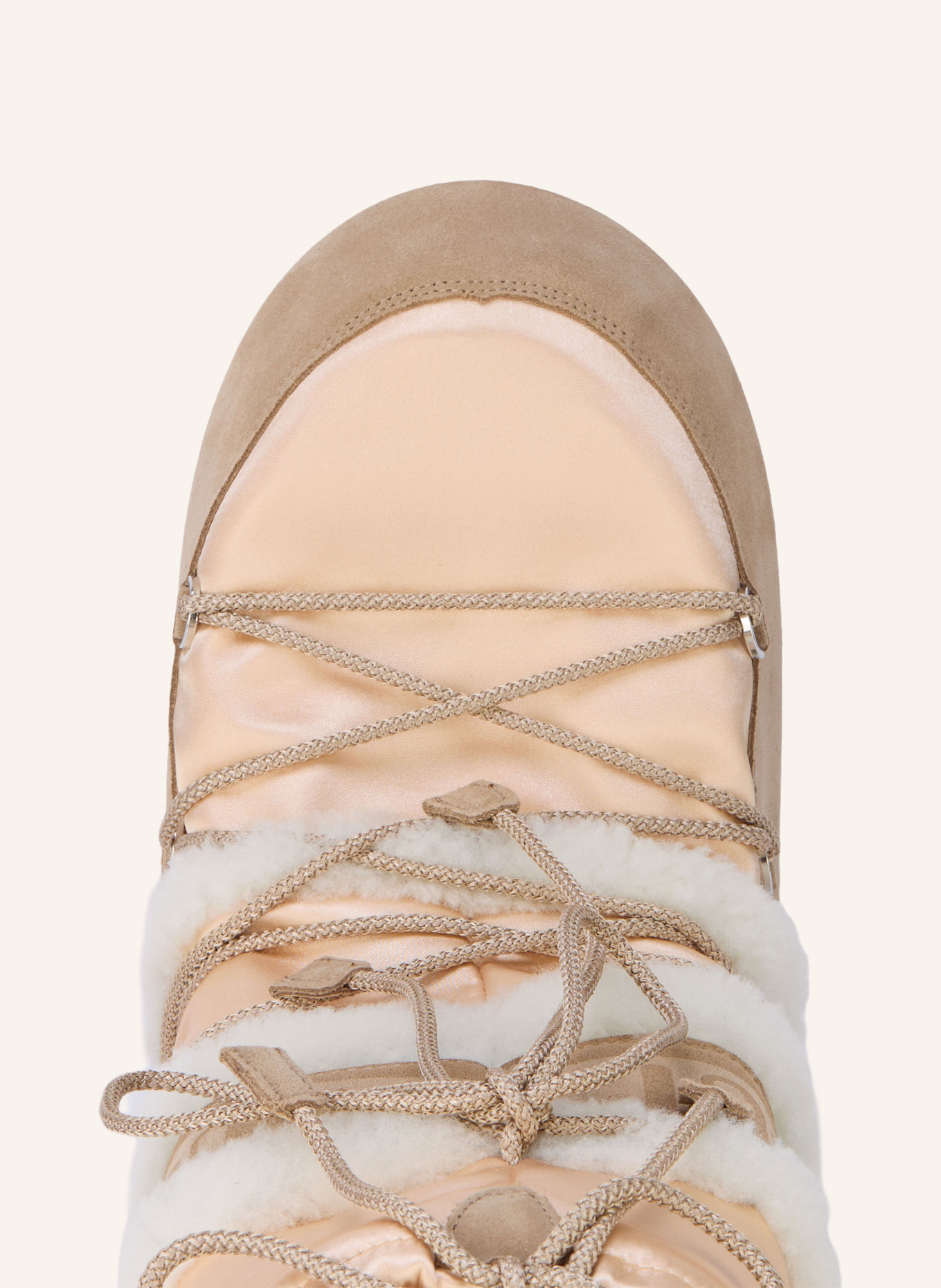 MOON BOOT Moonboots ICON PEARLY PLUS: LICHTBRUIN / BEIGE / CRÈME