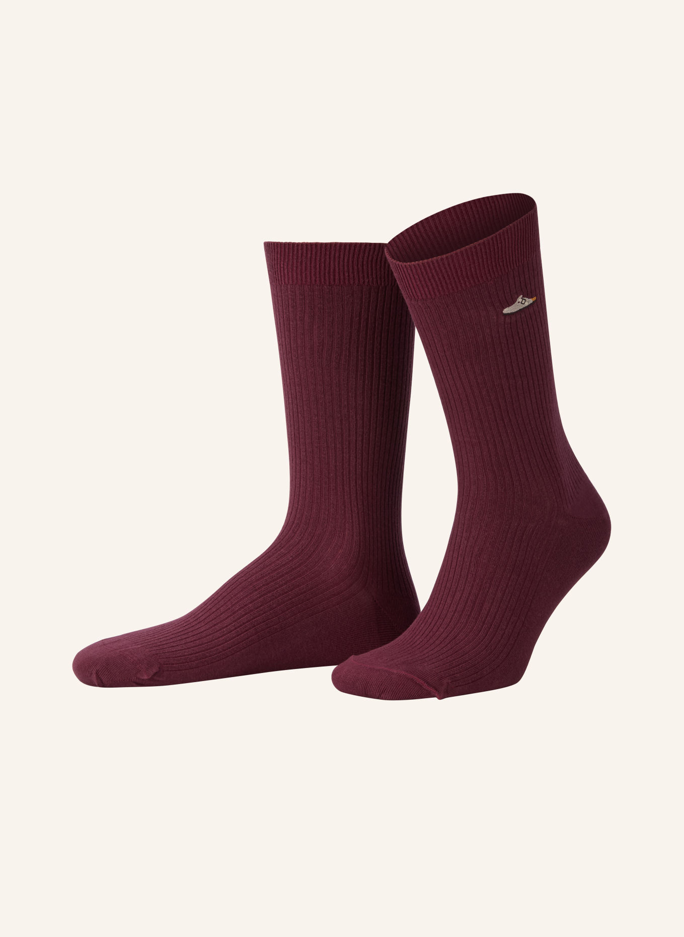 BIRKENSTOCK Skarpety COTTON RIB ZINFANDEL: CIEMNOCZERWONY
