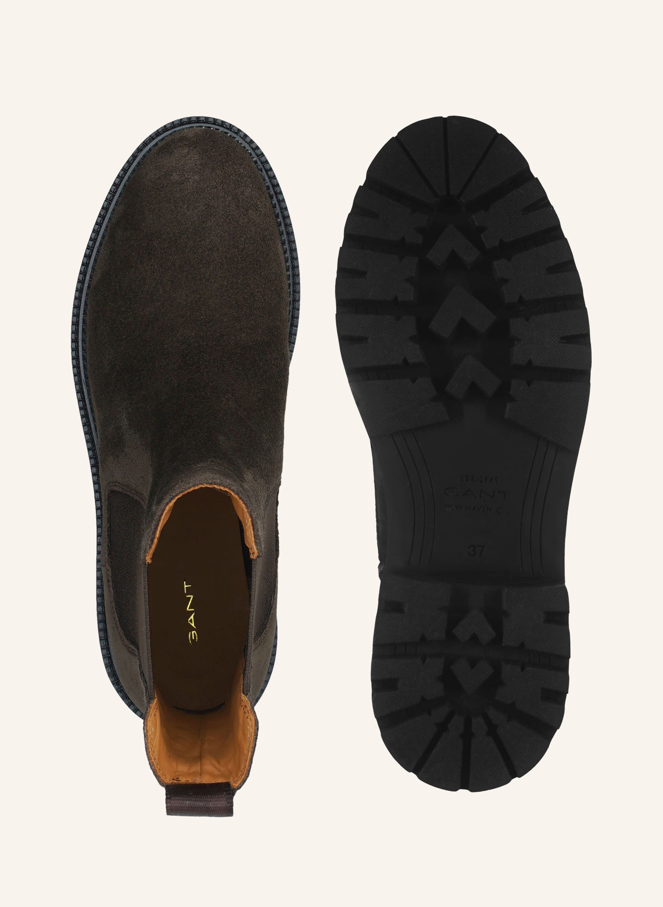 GANT KELLIIN Chelsea boots: DARK BROWN / GOLD