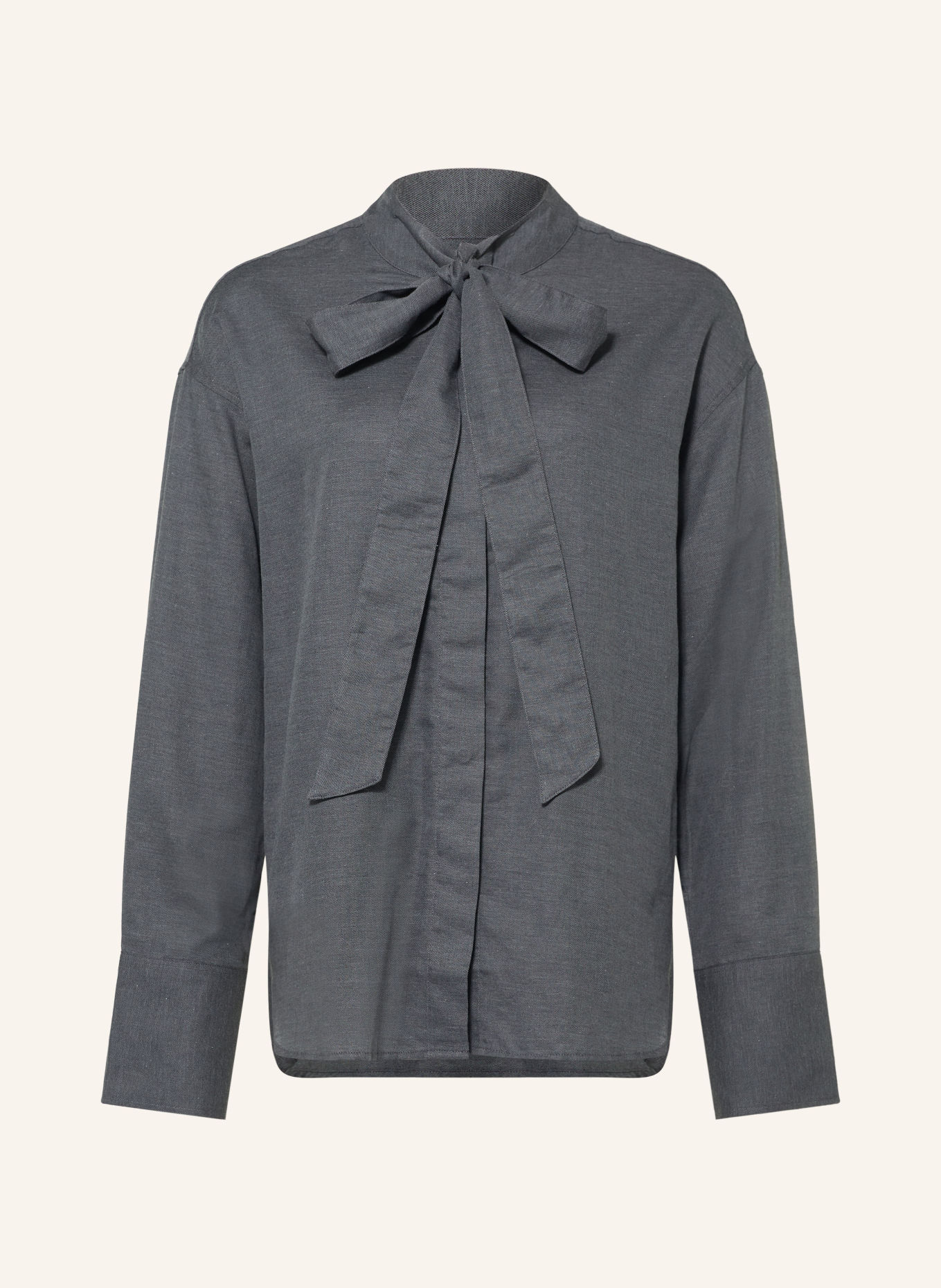 CLOSED Strikblouse: DONKERGRIJS