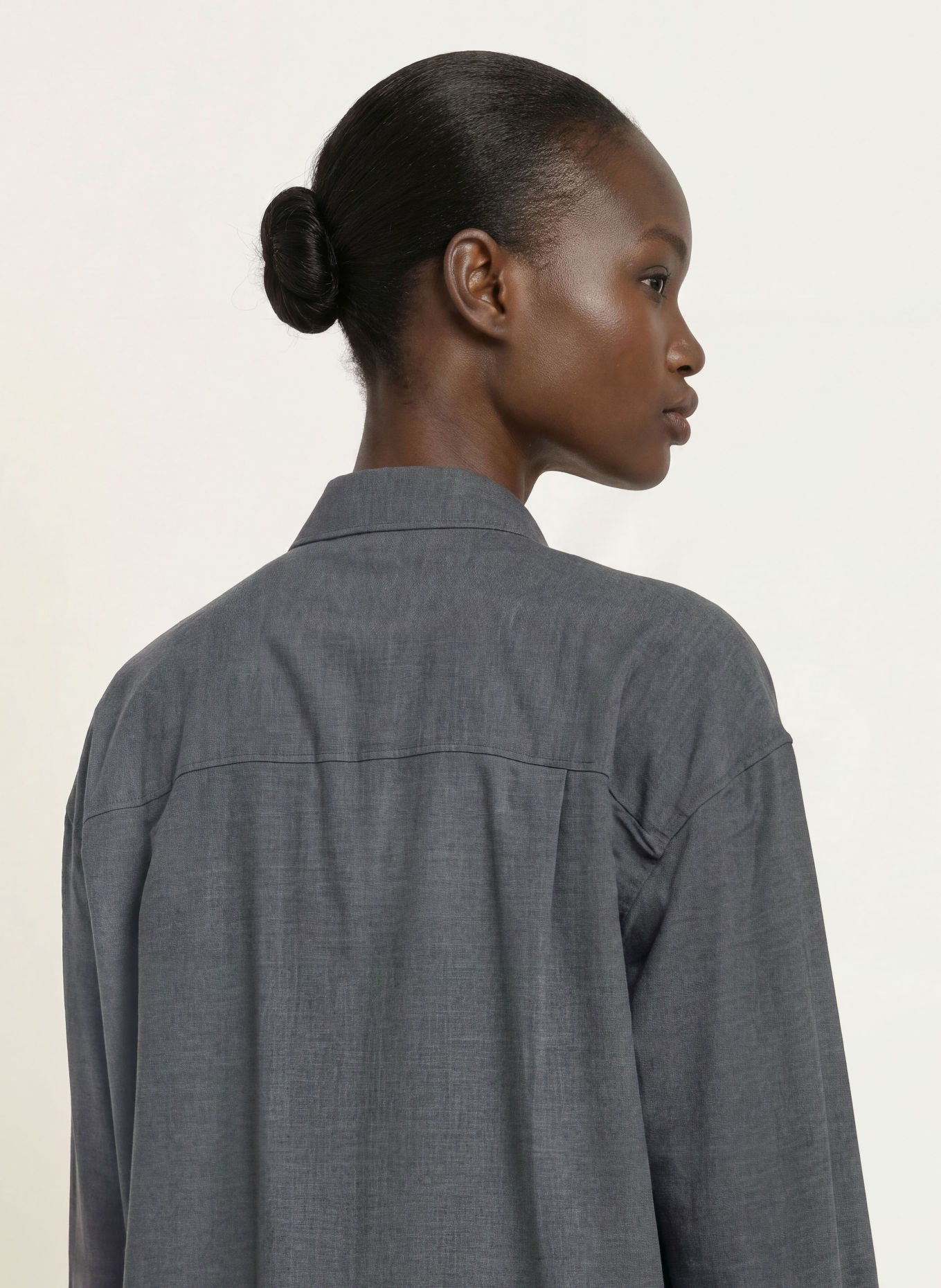 CLOSED Strikblouse: DONKERGRIJS