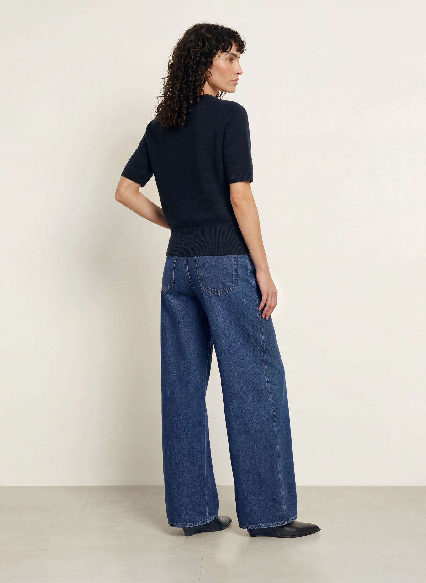 CLOSED Strickshirt mit Alpaka: DUNKELBLAU