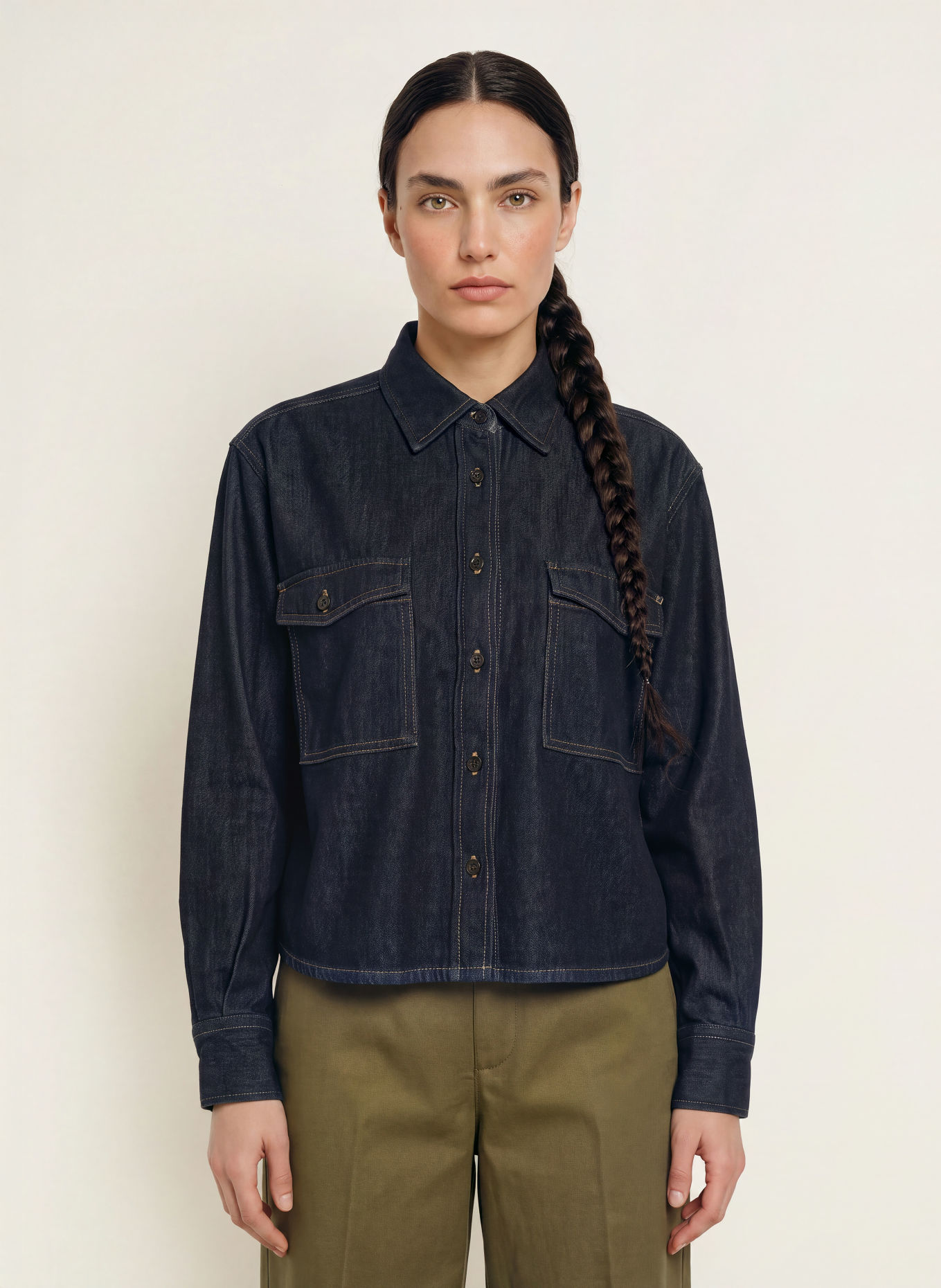 CLOSED Denim blouse: DARK BLUE