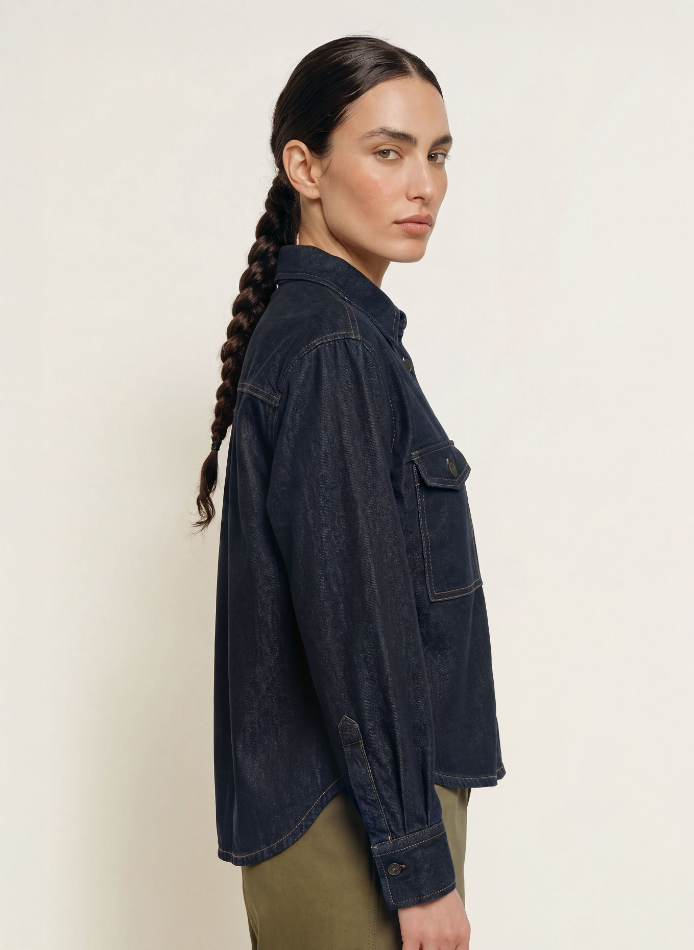 CLOSED Denim blouse: DARK BLUE