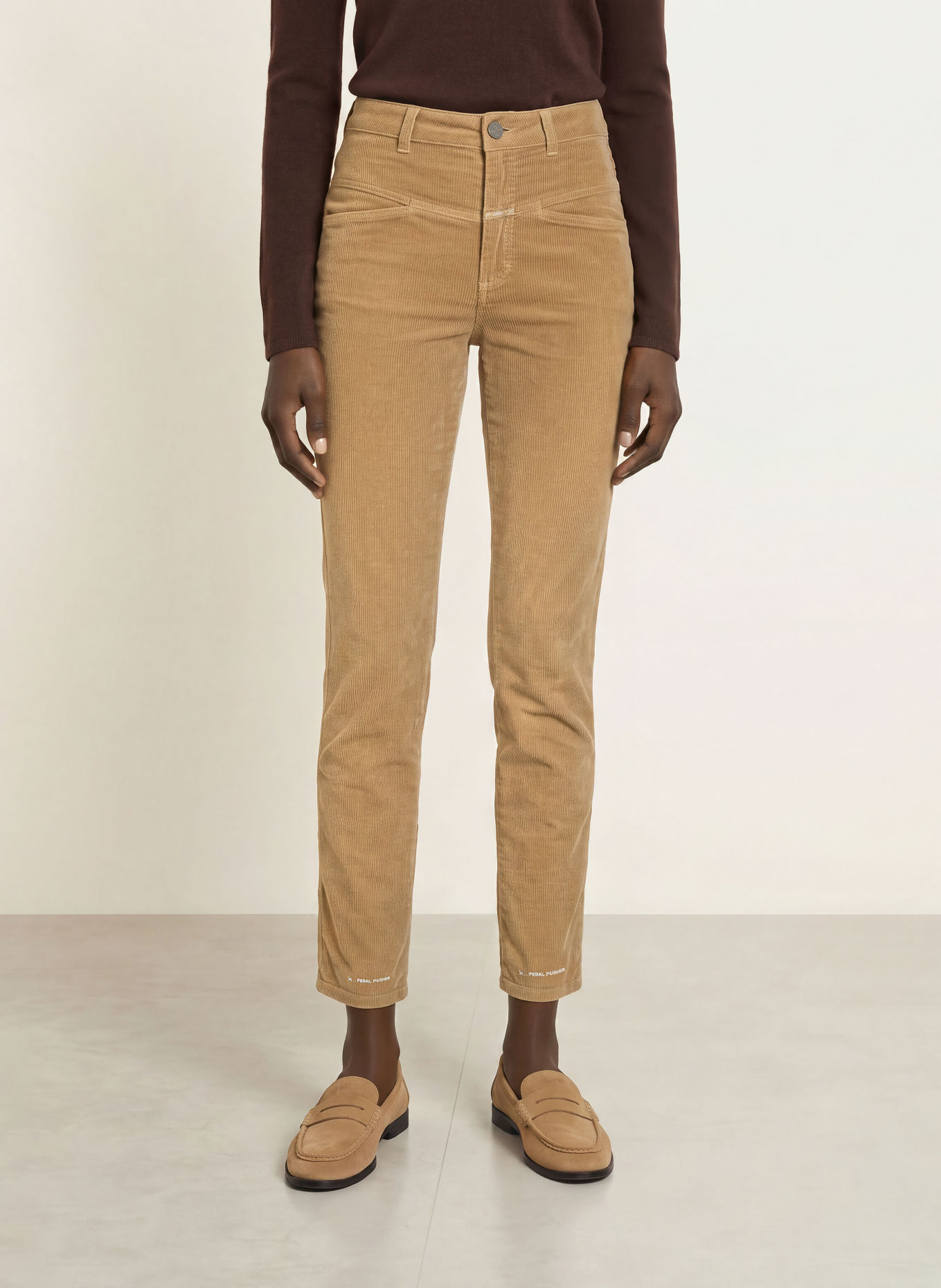 CLOSED Corduroy Pants PEDAL PUSHER: CAMEL