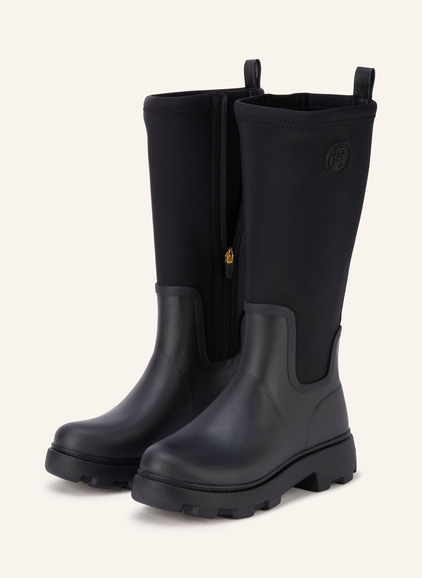 TOMMY HILFIGER Gummistiefel: SCHWARZ