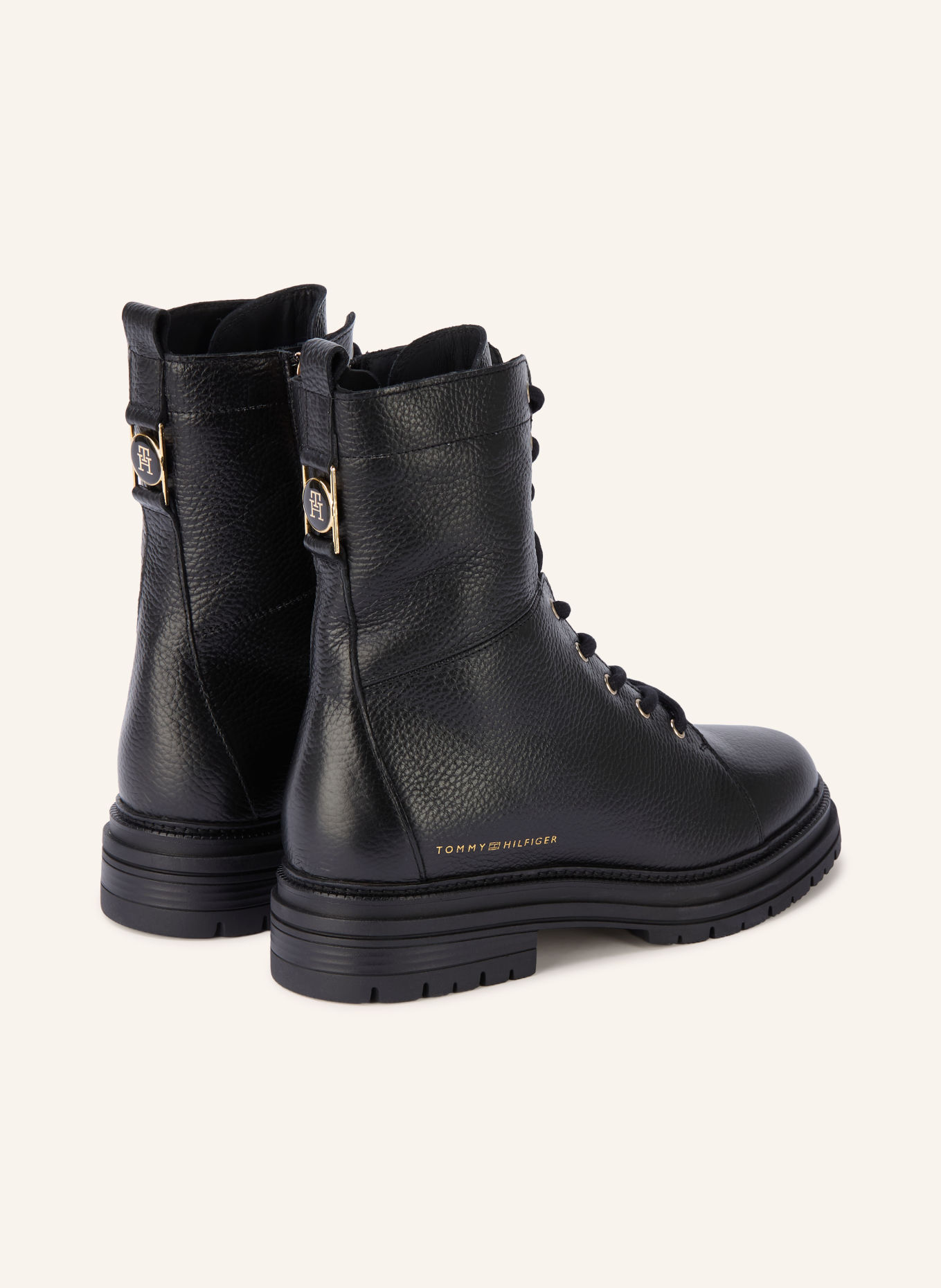 TOMMY HILFIGER Schnürboots: SCHWARZ