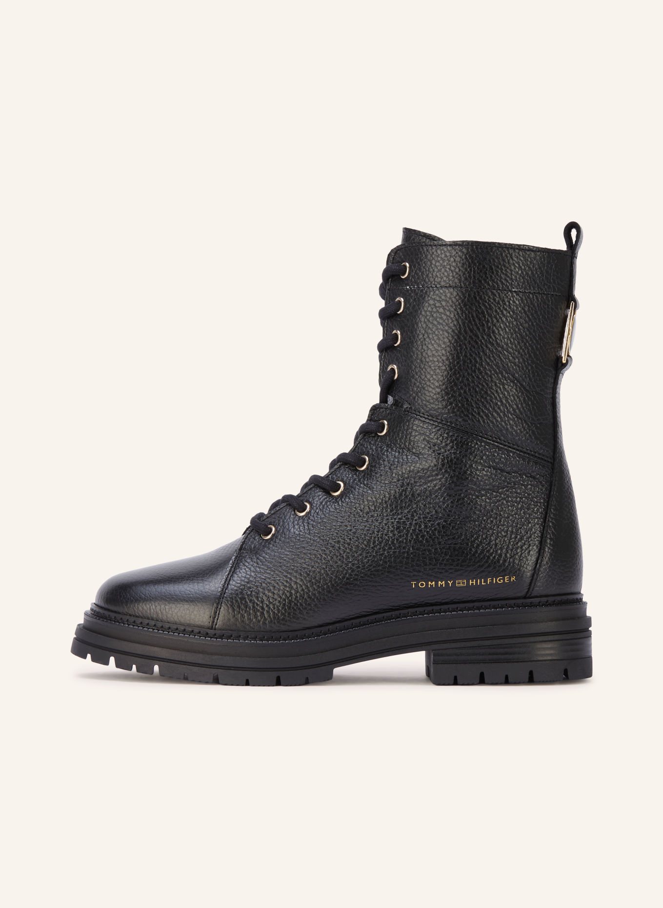TOMMY HILFIGER Schnürboots: SCHWARZ
