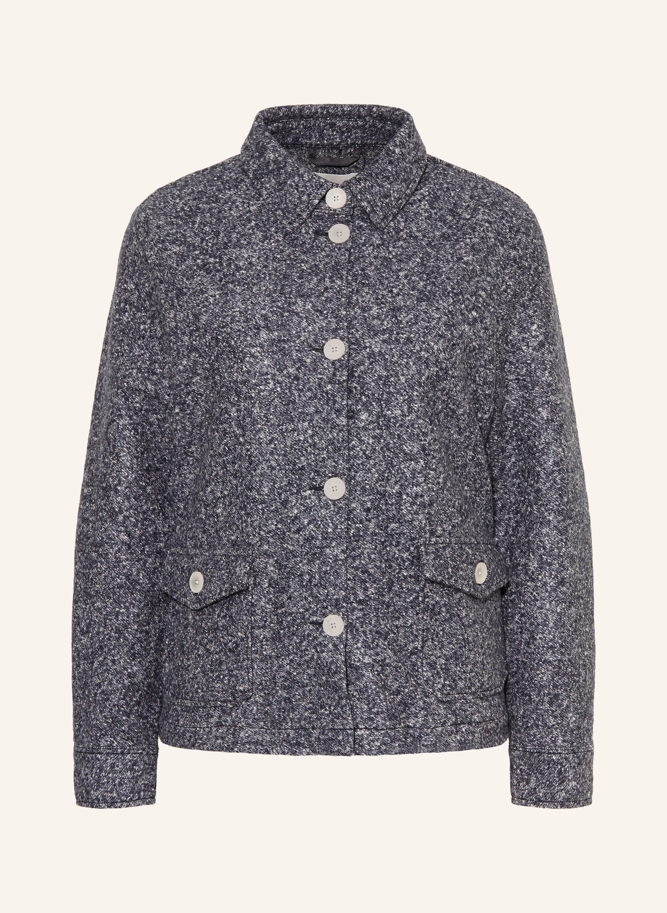 MAERZ MUENCHEN Kastenjacke: DUNKELBLAU / WEISS