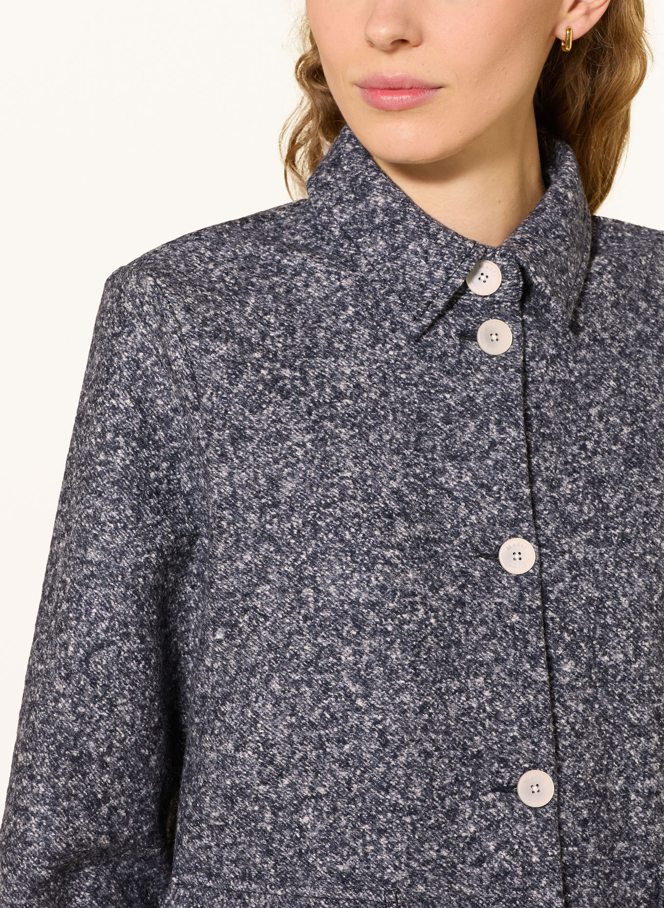 MAERZ MUENCHEN Kastenjacke: DUNKELBLAU / WEISS