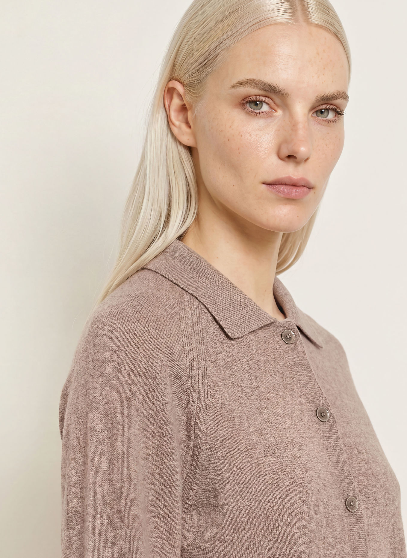 MAERZ MUENCHEN Strickjacke: TAUPE