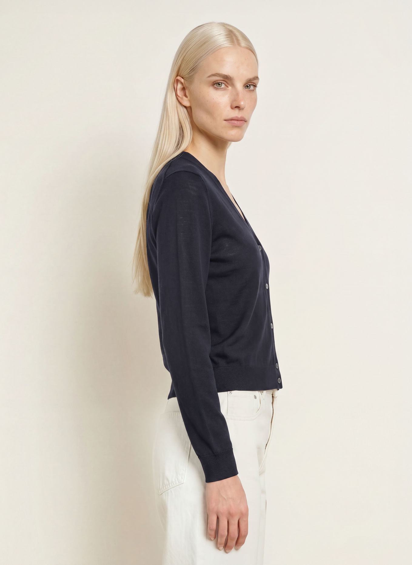 MAERZ MUENCHEN Strickjacke: DUNKELBLAU